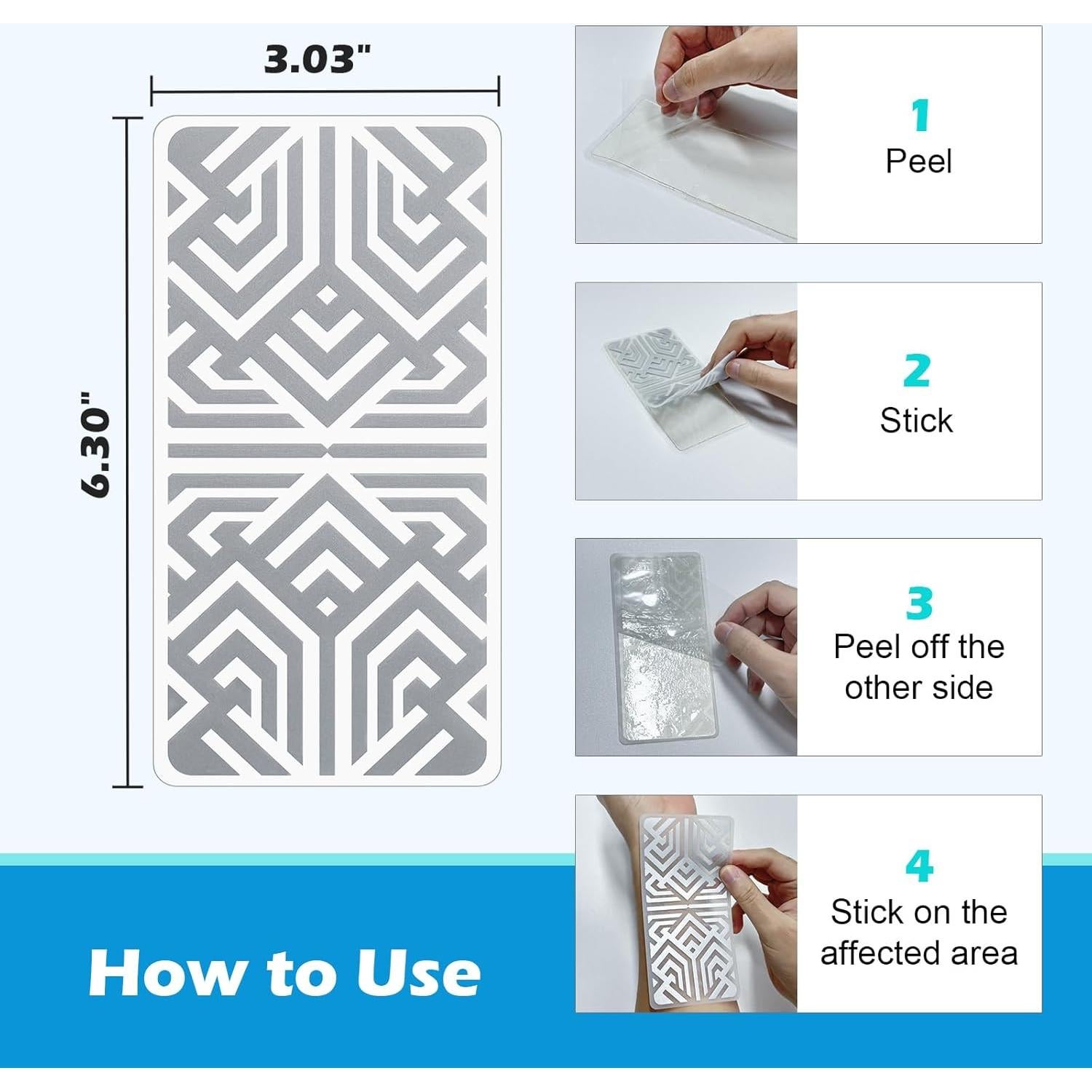 Parche Reutilizable para Alivio del Dolor SKAYAH - Grande 7.7x16 cm