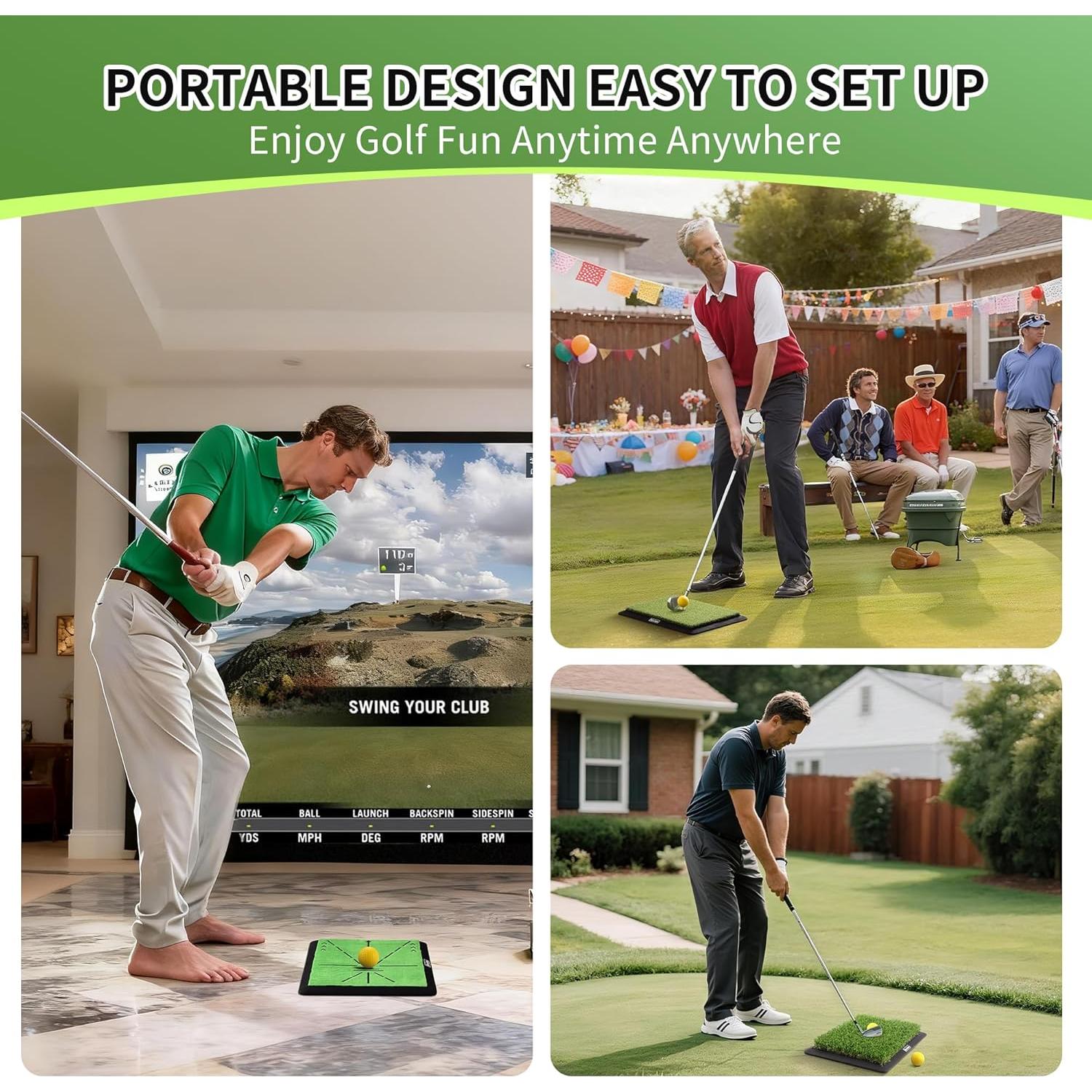 Alfombra de Golf Fanshaw 3 en 1 Plegable con Base Antideslizante