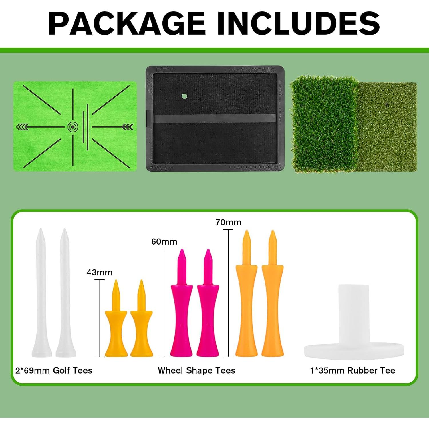 Alfombra de Golf MANPICTE Doble Césped 42x32cm para Entrenamiento