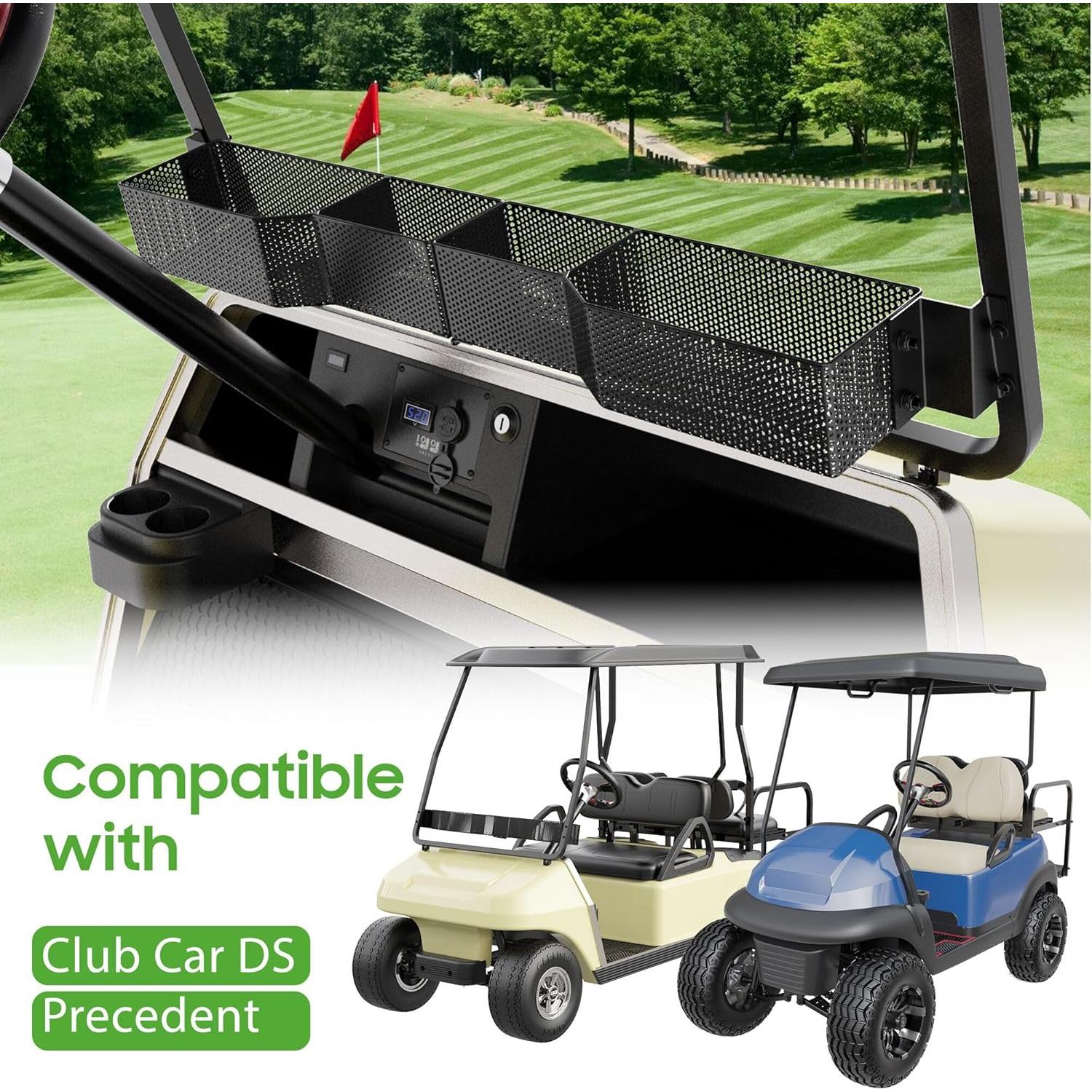 Canasta de Almacenamiento 10L0L para Carro de Golf - Acero 4 Compartimentos