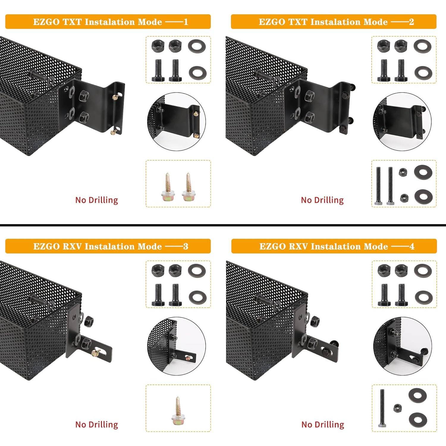 Cesta Interior Frontal para Carro de Golf Mixopoly EZGO 2008+