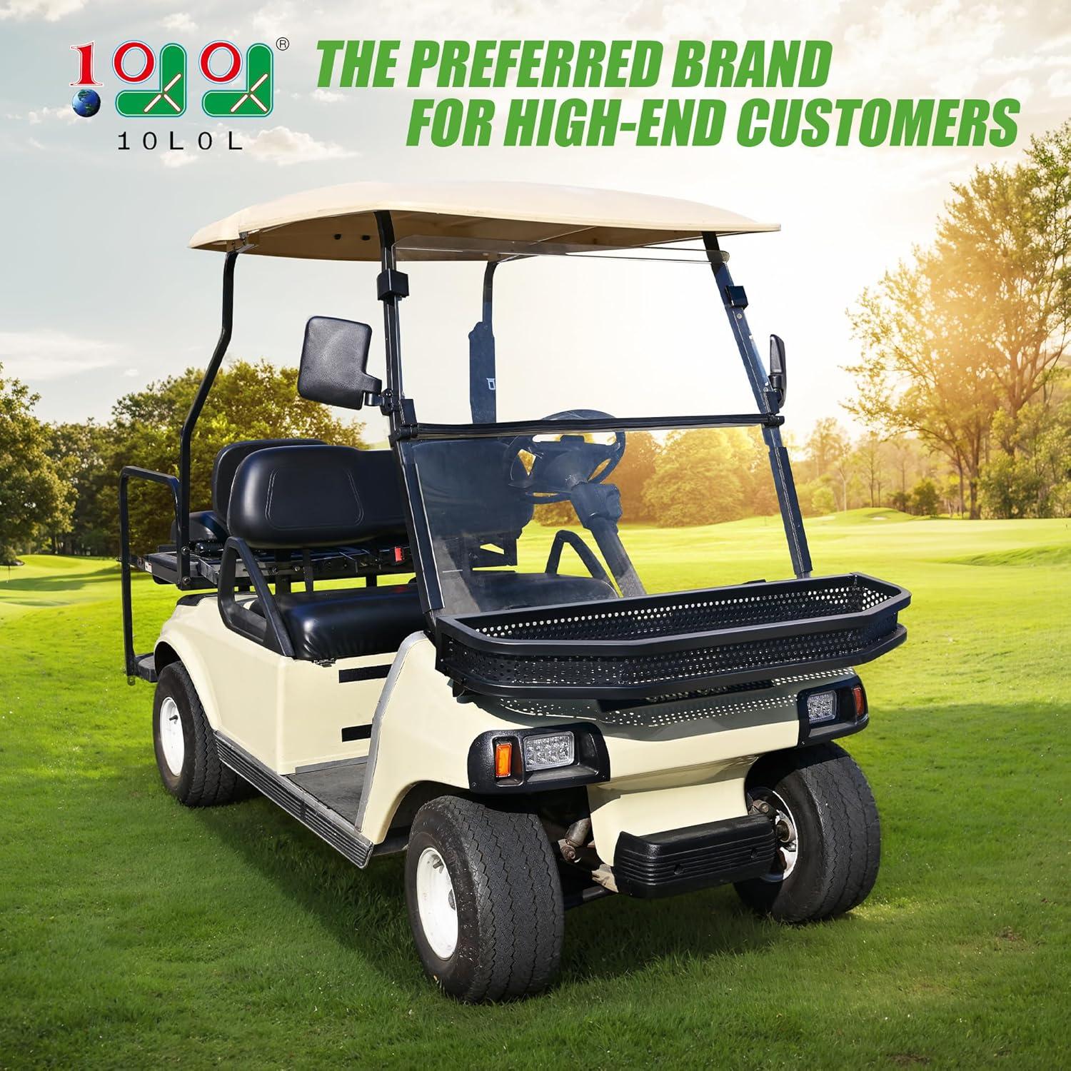 Canasta de Carga Delantera 10L0L para Club Car DS - Acero Negro