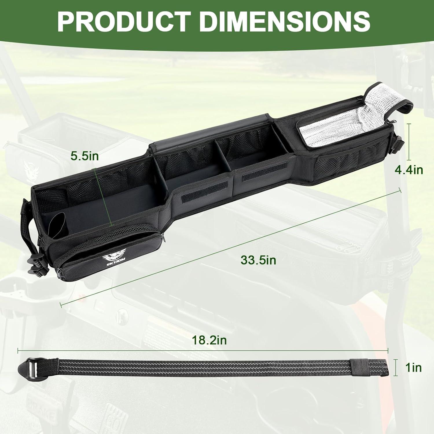 Cesta de Almacenamiento Frontal Plegable SKYJDM para Carro de Golf
