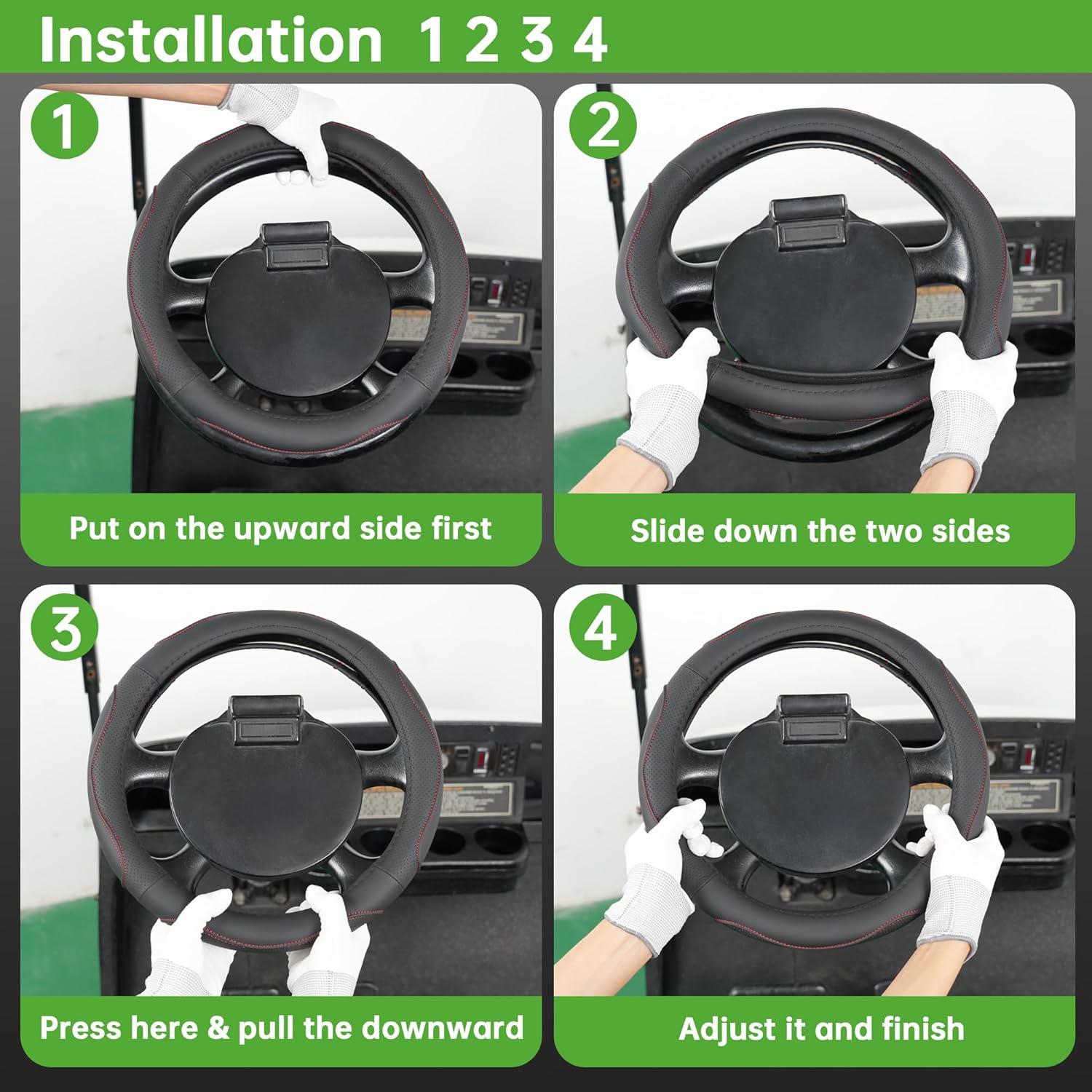 Funda de Volante para Carrito de Golf 10L0L 33 cm Antideslizante