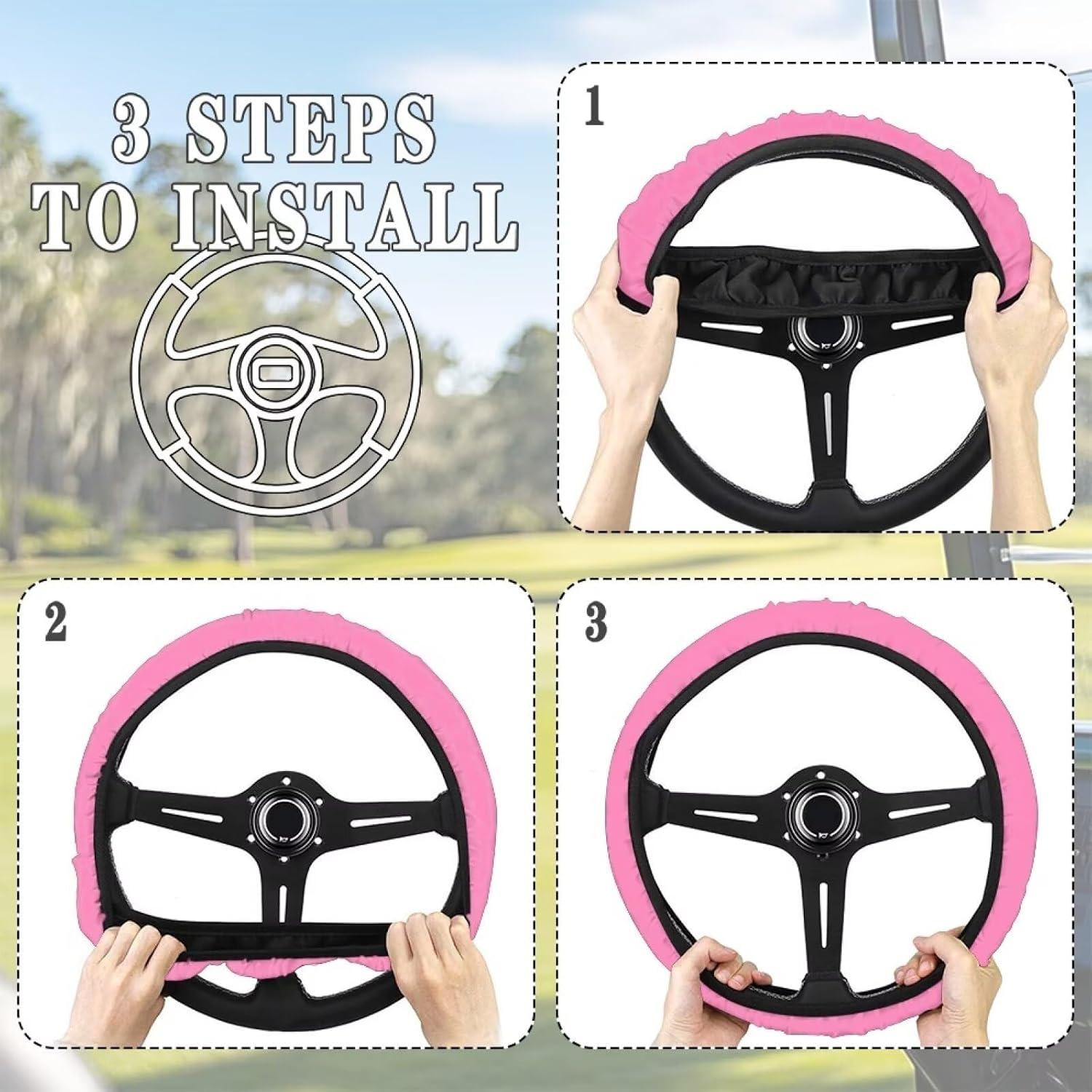 Cubierta de Volante Rosa SUITOSELFY 33-36 cm Accesorios Golf