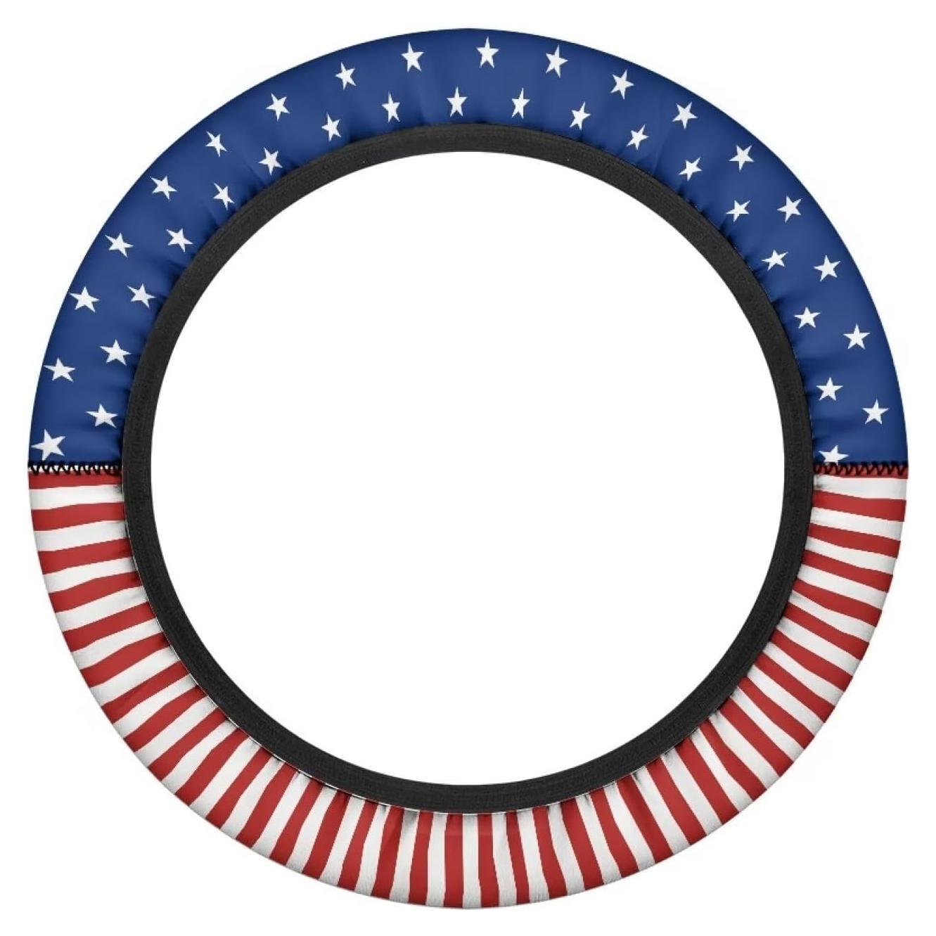 Cubierta de Volante Darisoco 14" Antideslizante Bandera Americana