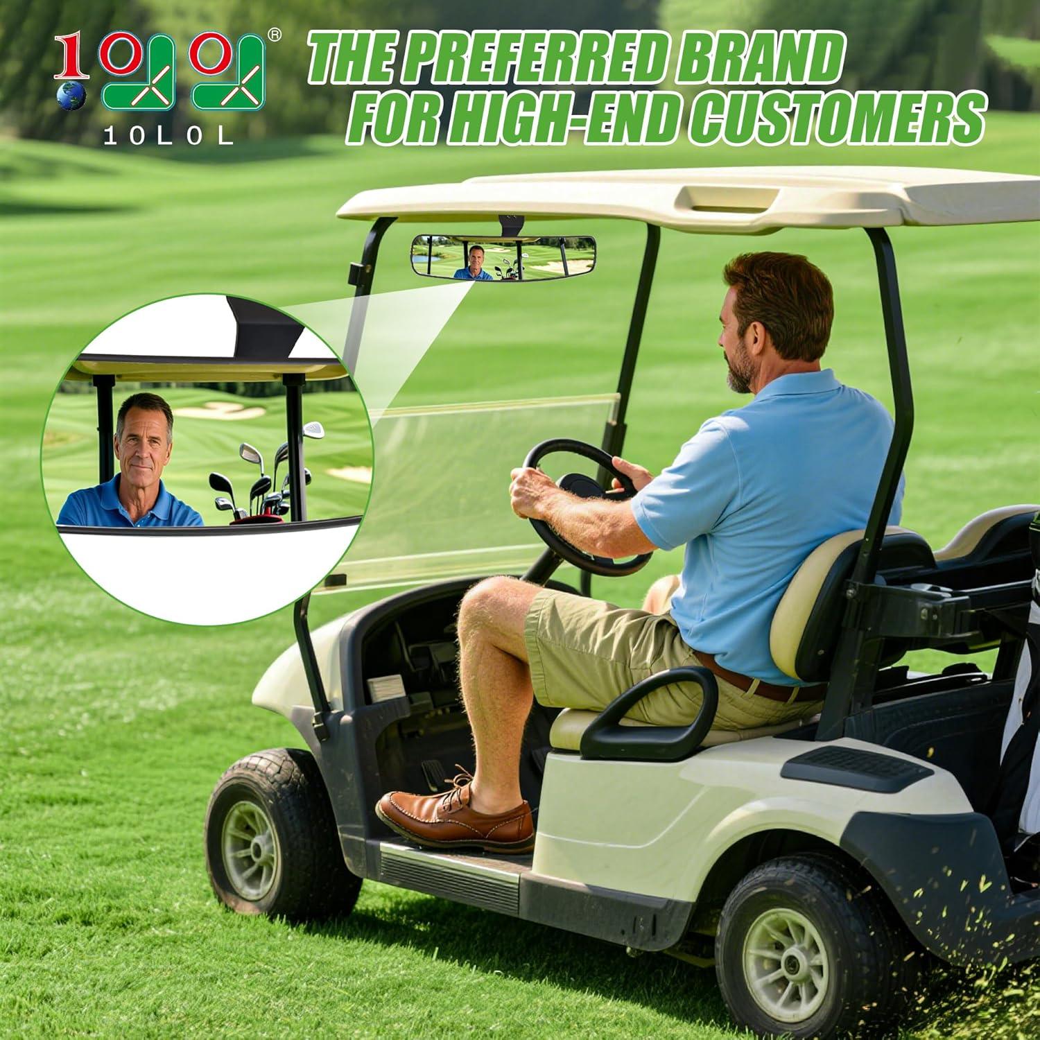 Espejo Retrovisor Universal 10L0L para Carro de Golf 41.91 cm