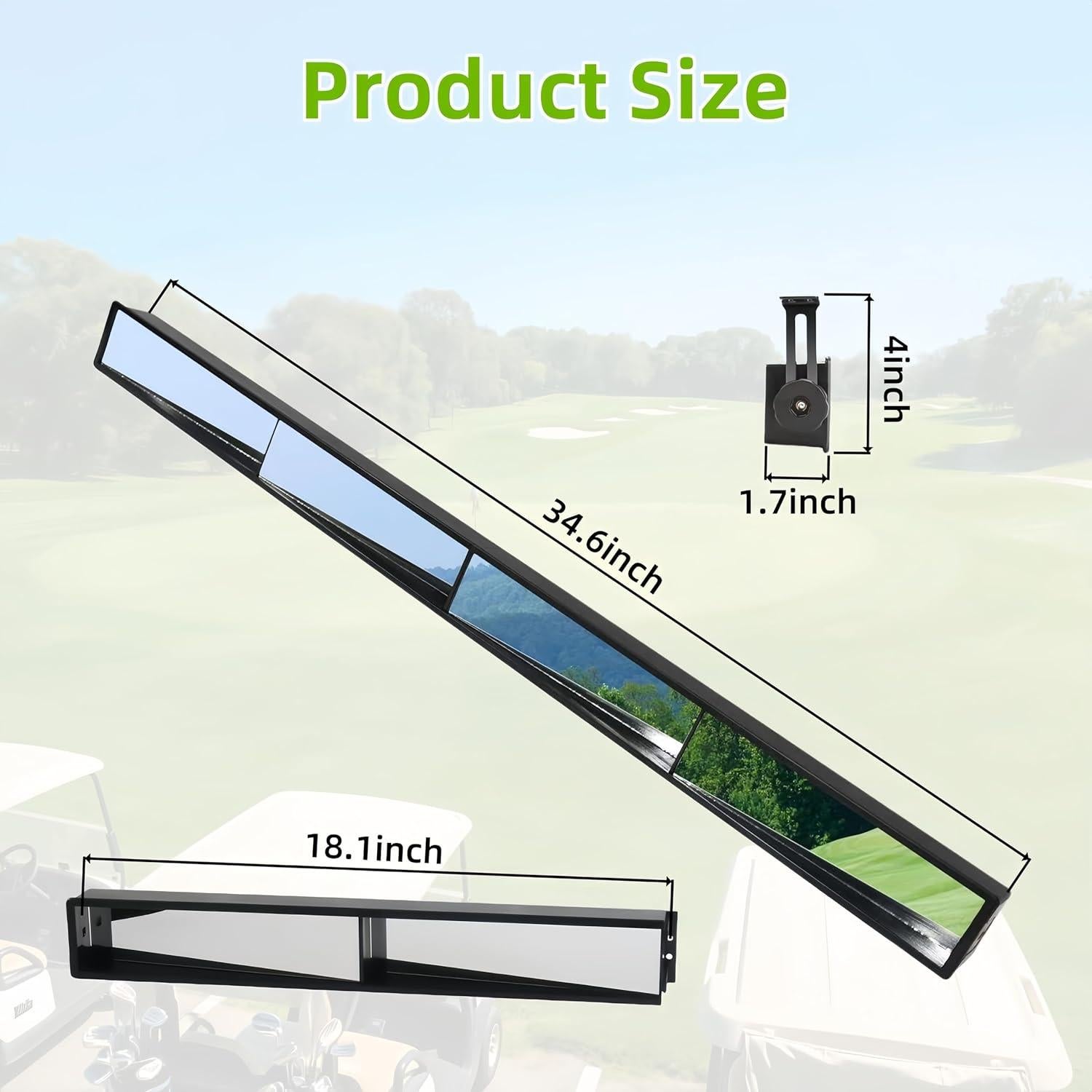 Espejo Retrovisor Trasero GENOUR 4 Paneles Ajuste Universal