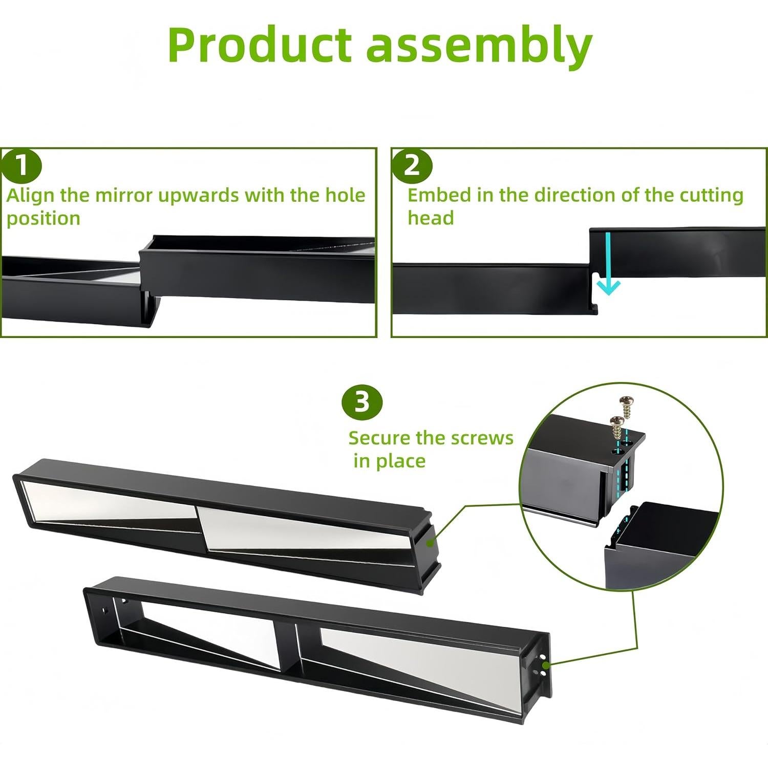 Espejo Retrovisor Trasero GENOUR 4 Paneles Ajuste Universal