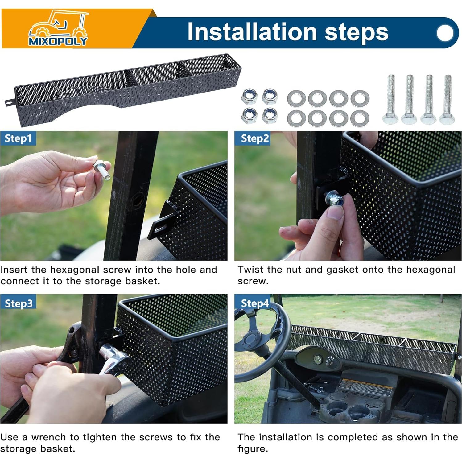 Organizador de bandeja para carrito de golf EZGO RXV 2008+