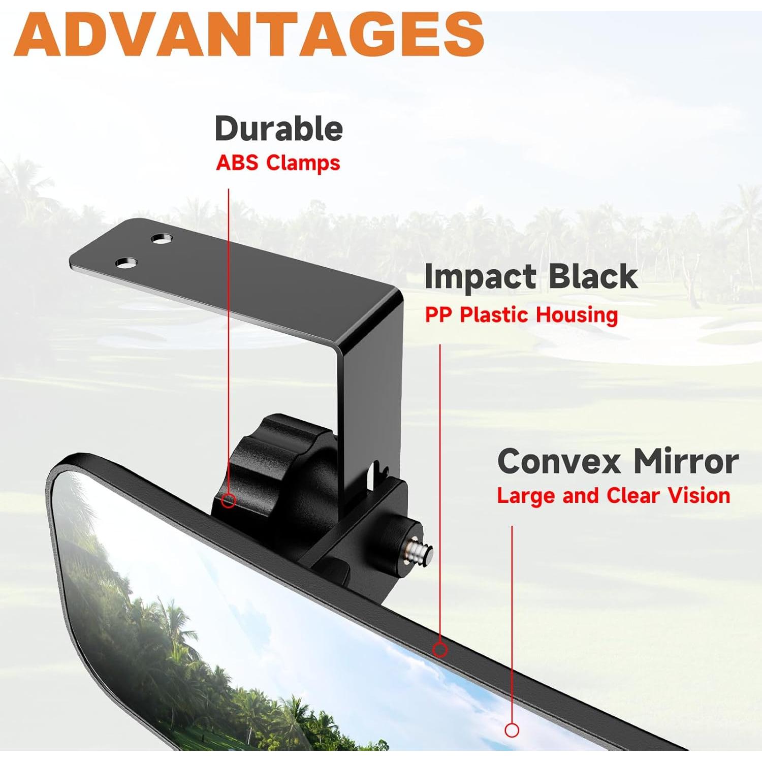 Espejo Retrovisor para Carrito de Golf Piclafe 41.91 cm Ajustable