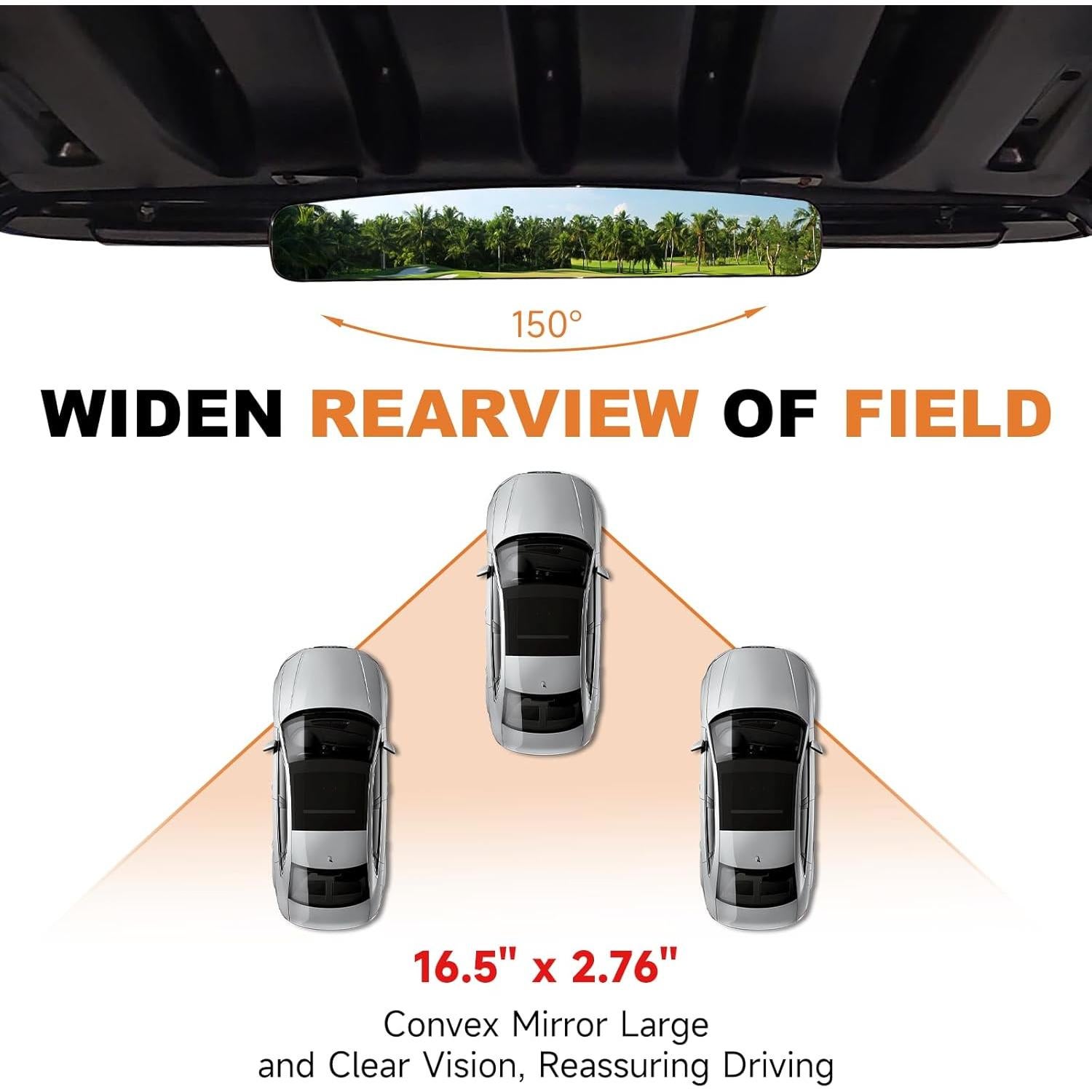 Espejo Retrovisor para Carrito de Golf Piclafe 41.91 cm Ajustable