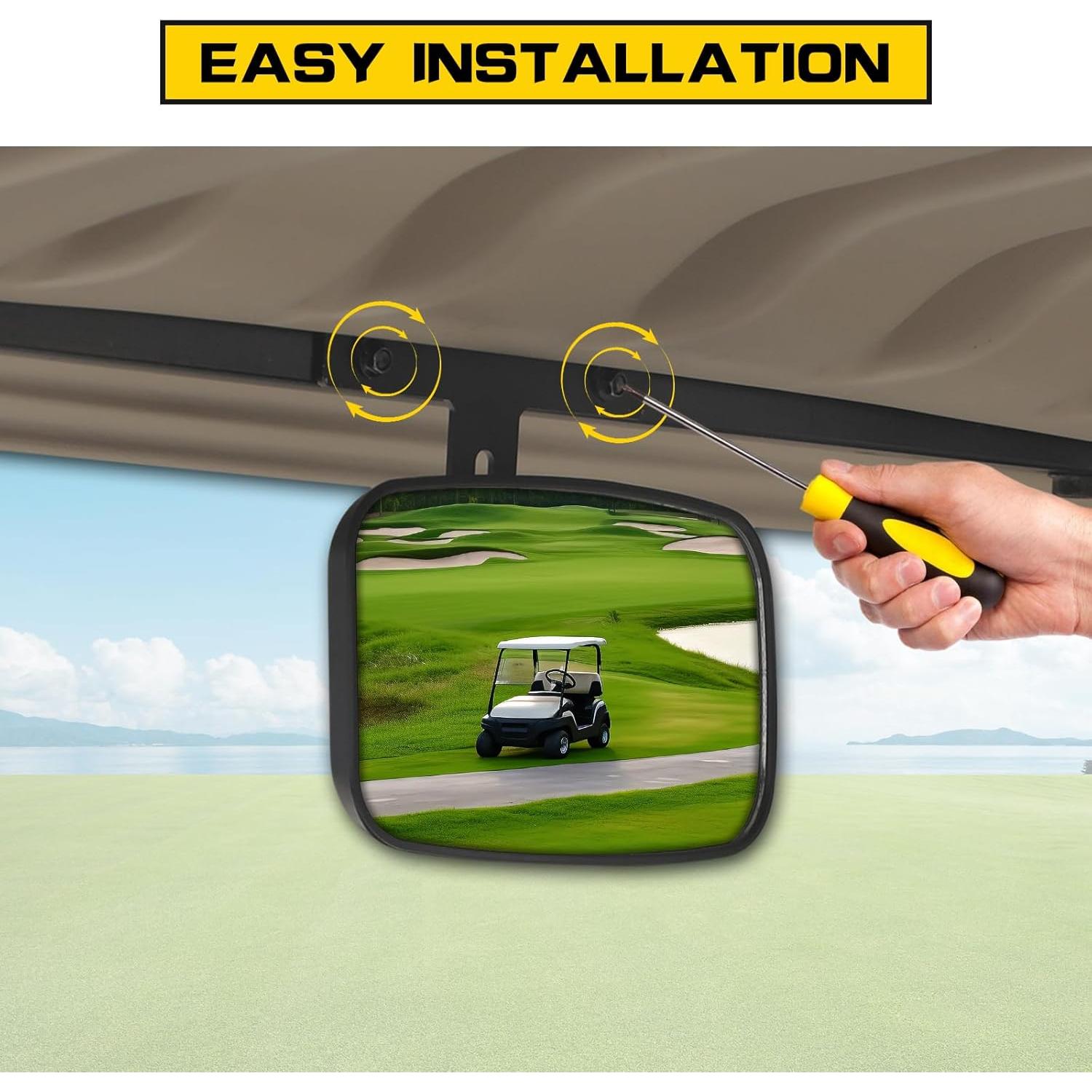 Espejo Retrovisor Convexo Panorámico HSUTVXPRO para Carrito de Golf