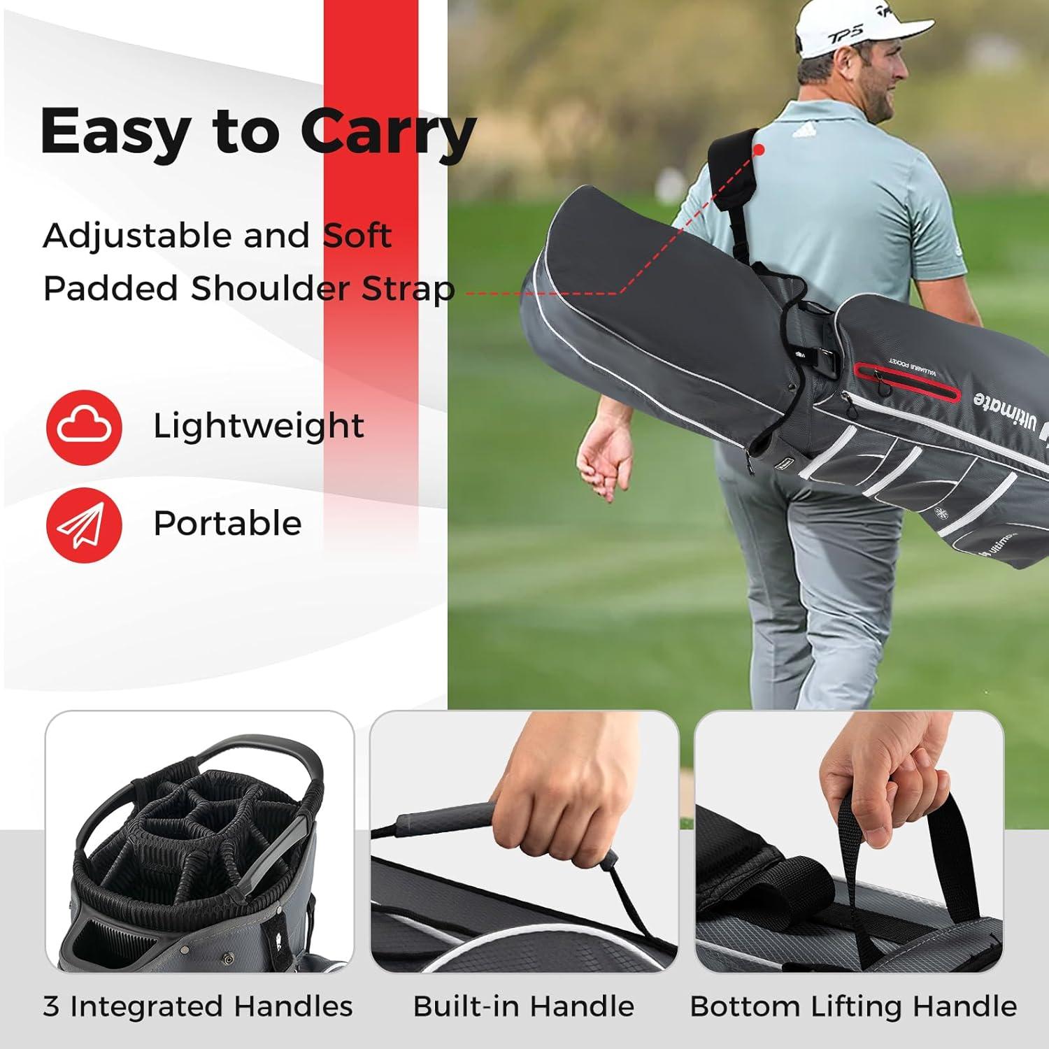 Bolsa de Golf para Carro KOTEK con 15 Compartimentos y 7 Bolsillos