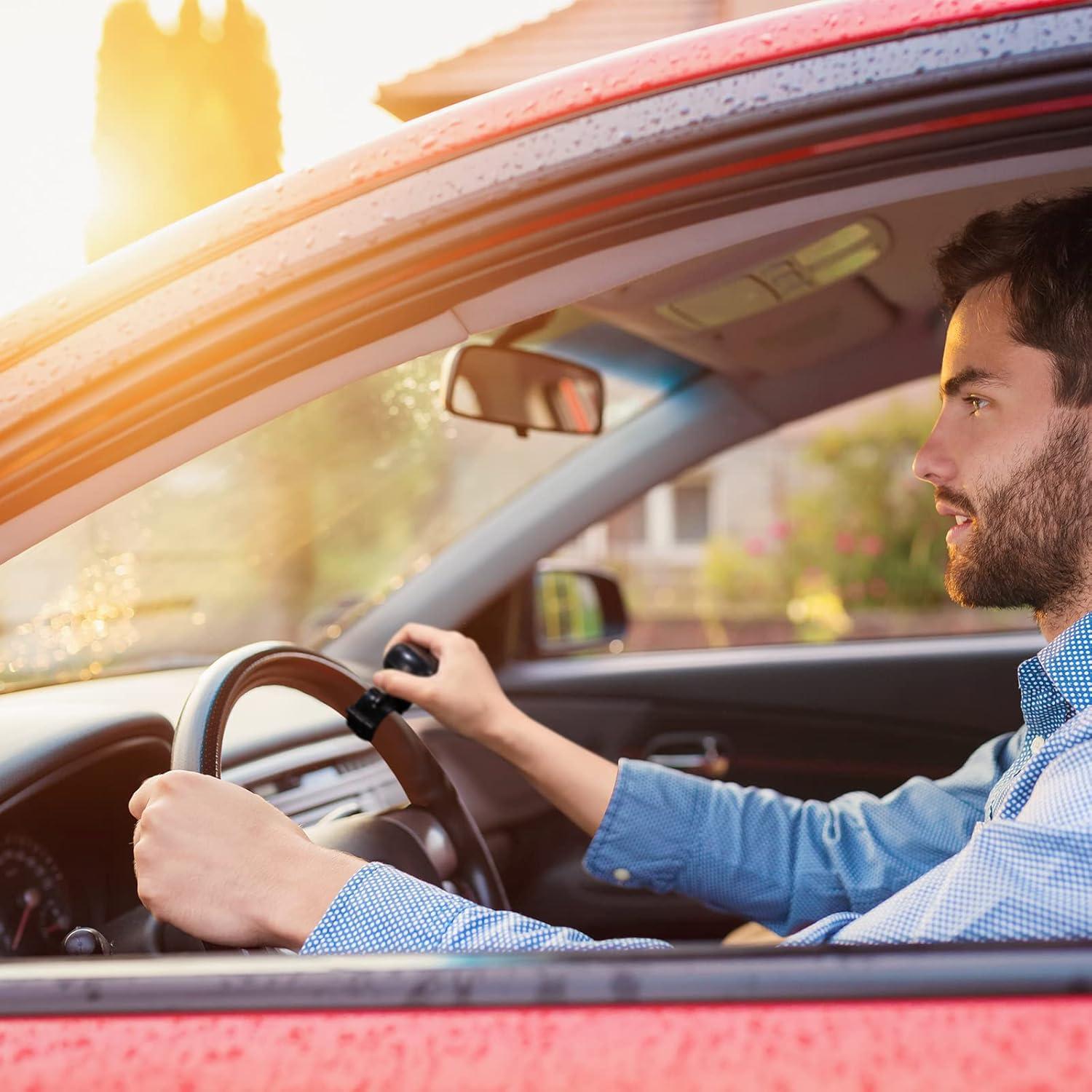 Perillas de Volante Giratorias Tallew 2 Piezas Negro 360°