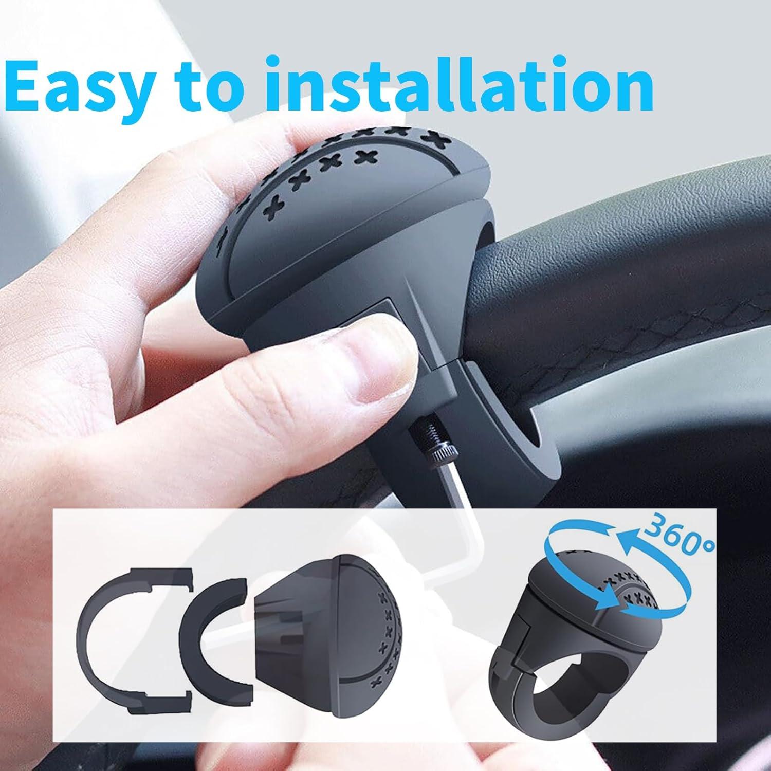 Perilla de Volante Universal Autokemat - Silicona Negra 360°