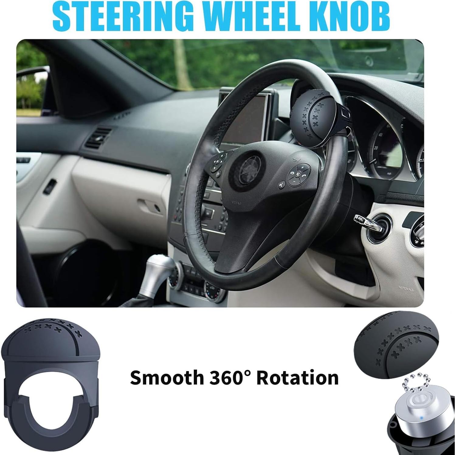 Perilla de Volante Universal Autokemat - Silicona Negra 360°