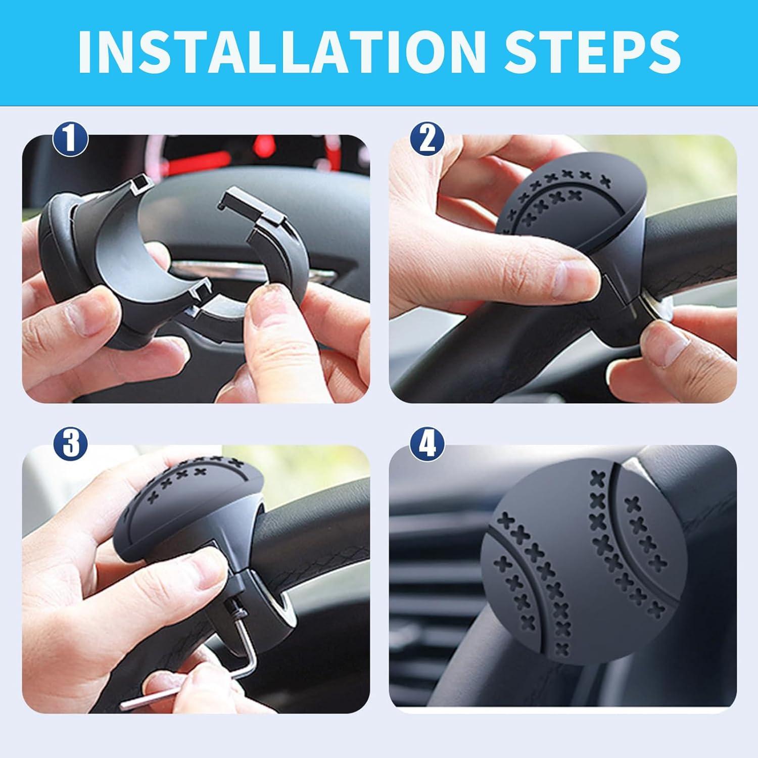 Perilla de Volante Universal Autokemat - Silicona Negra 360°