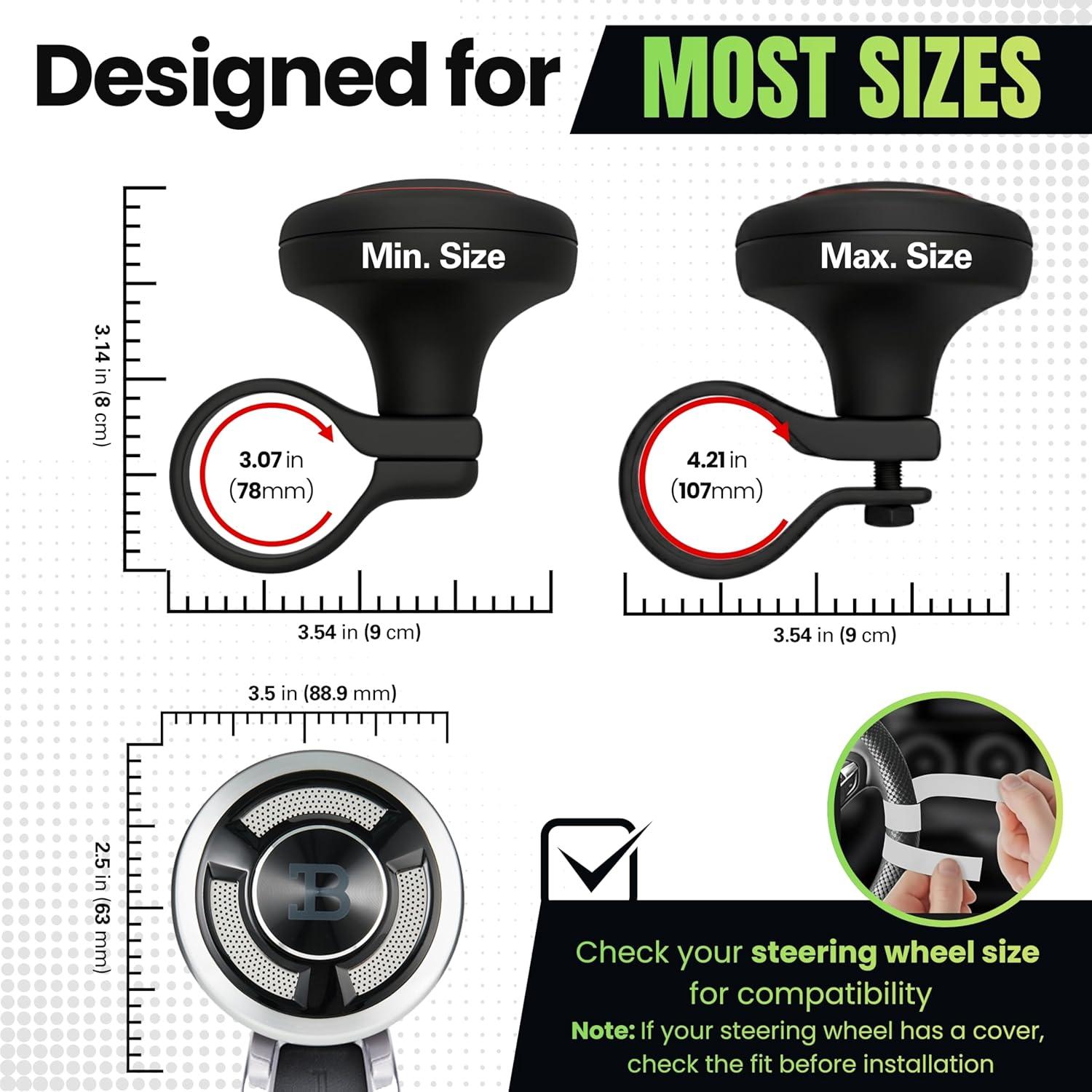 Perilla de Volante FOURING Platino Plateado Antideslizante