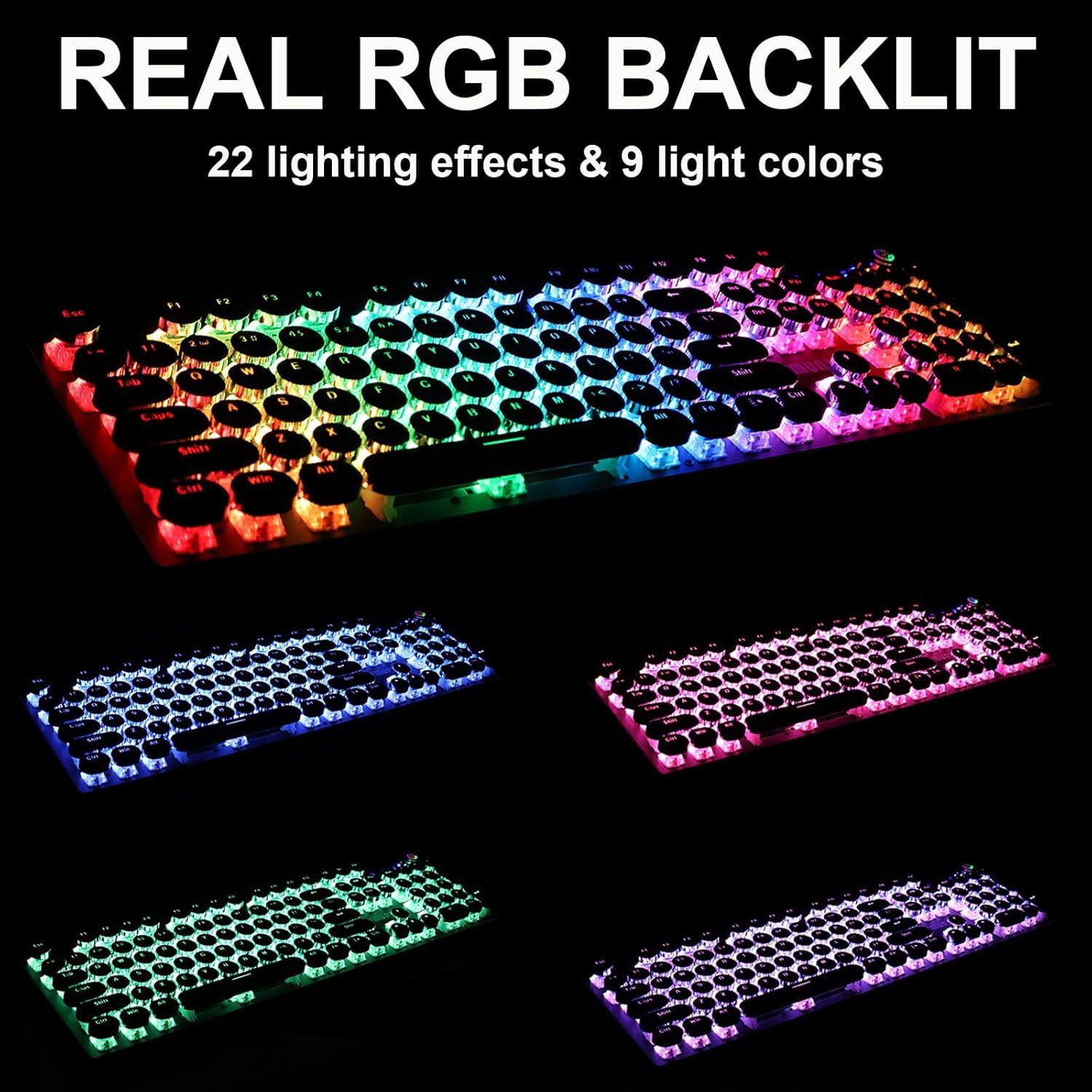 Combo Teclado Mecánico y Ratón RGB VMUND K968 con Perilla