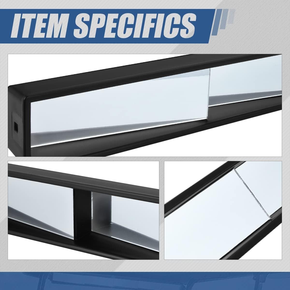 Espejo Retrovisor Wink 5 Paneles Auto Dynasty 87.6 cm Negro