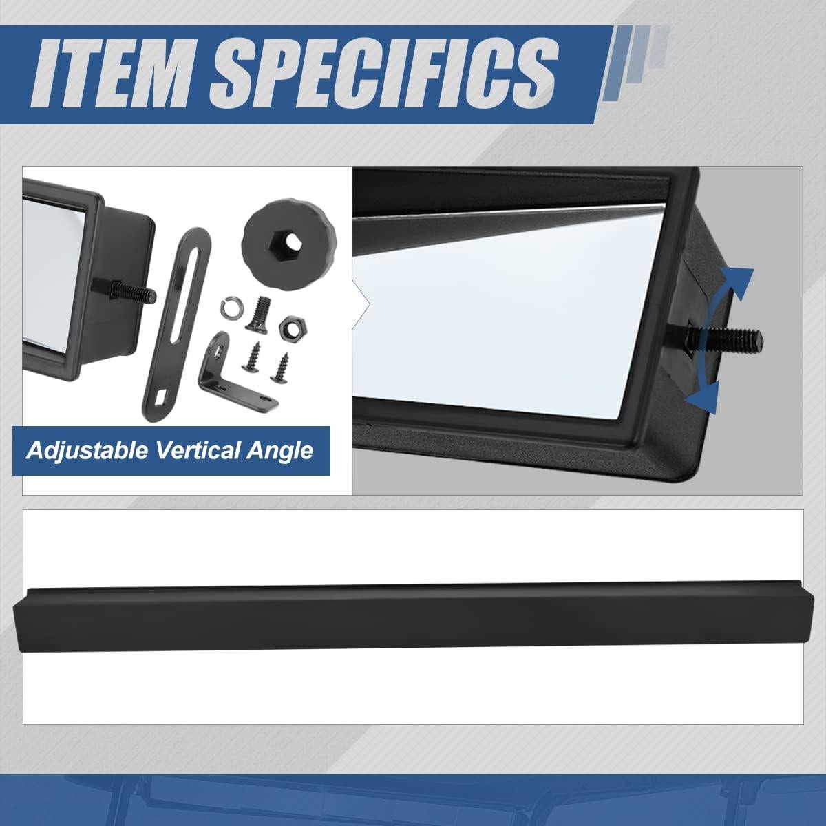 Espejo Retrovisor Wink 5 Paneles Auto Dynasty 87.6 cm Negro