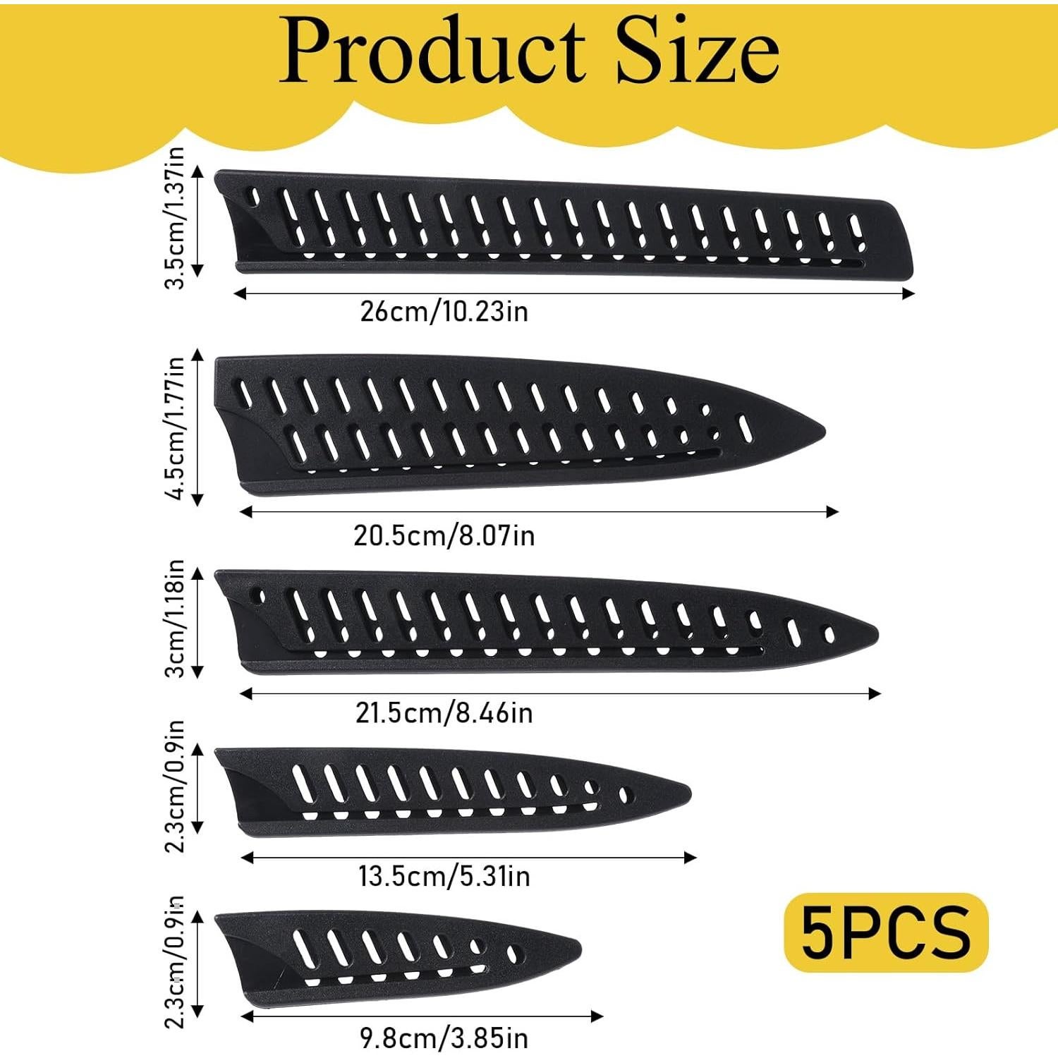 Juego de 5 Fundas para Cuchillos de Cocina Aeaocvo