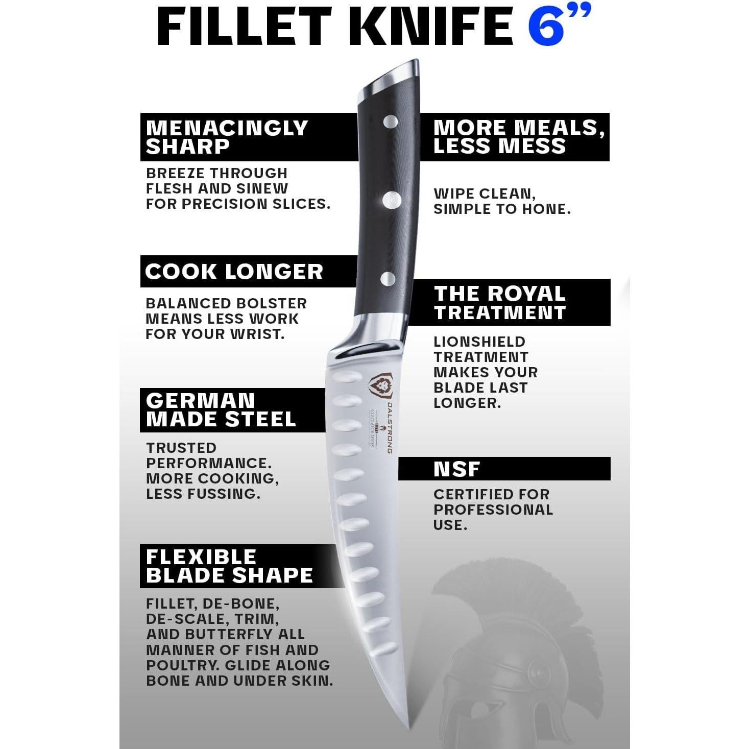 Cuchillo de Filete Dalstrong GS-15cm - 15 cm - Acero Alemán