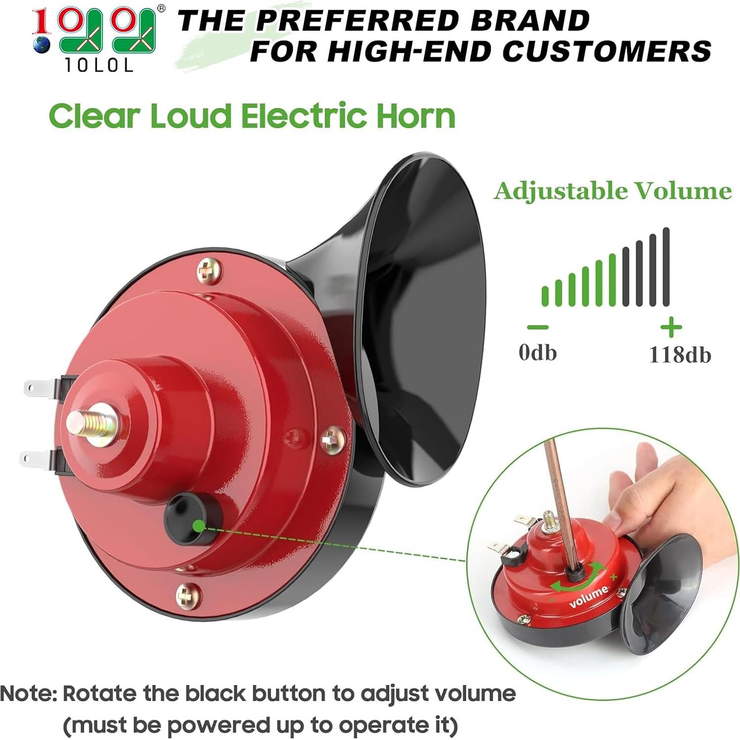 Kit de bocina eléctrica 12V 10L0L para carrito de golf y UTV