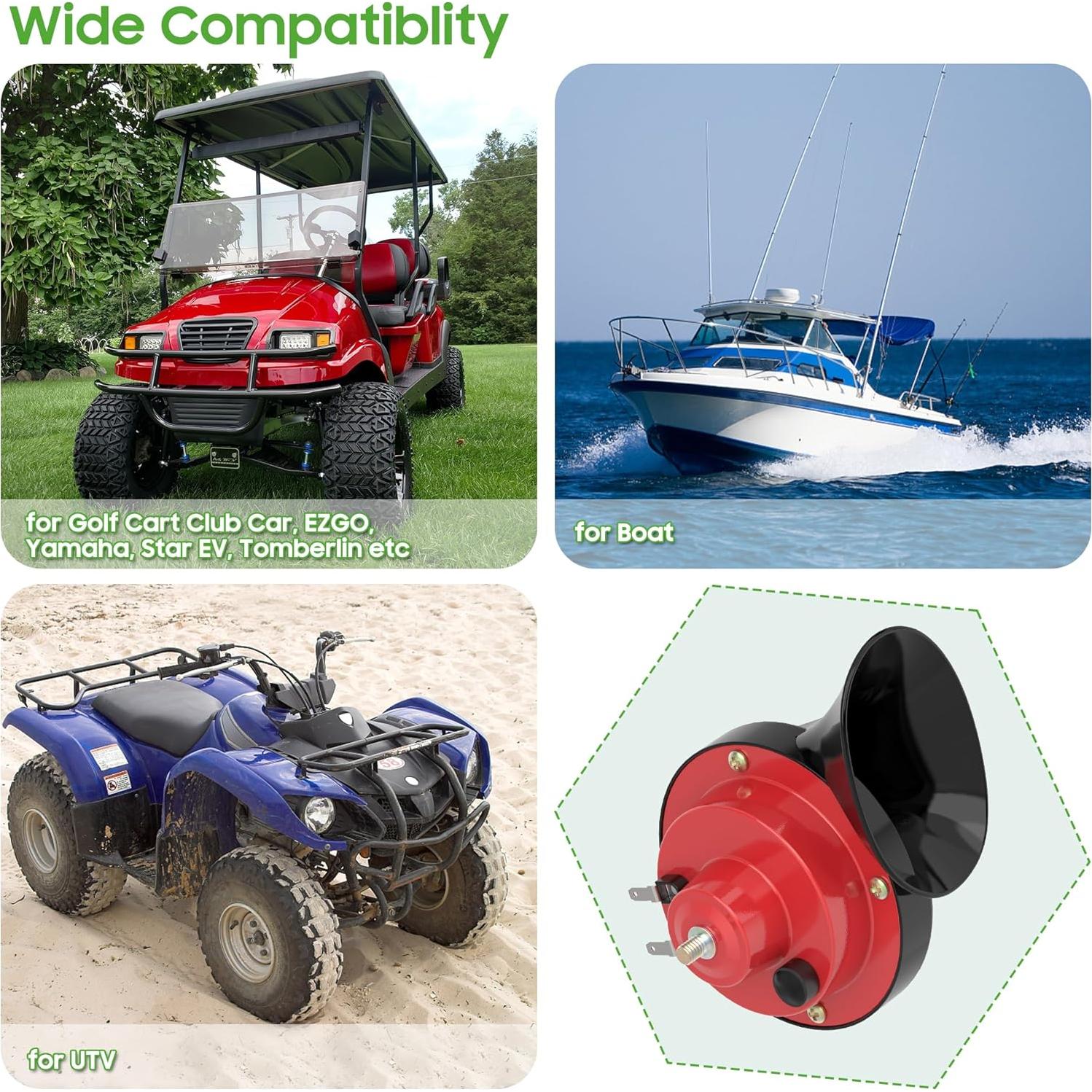 Kit de bocina eléctrica 12V 10L0L para carrito de golf y UTV