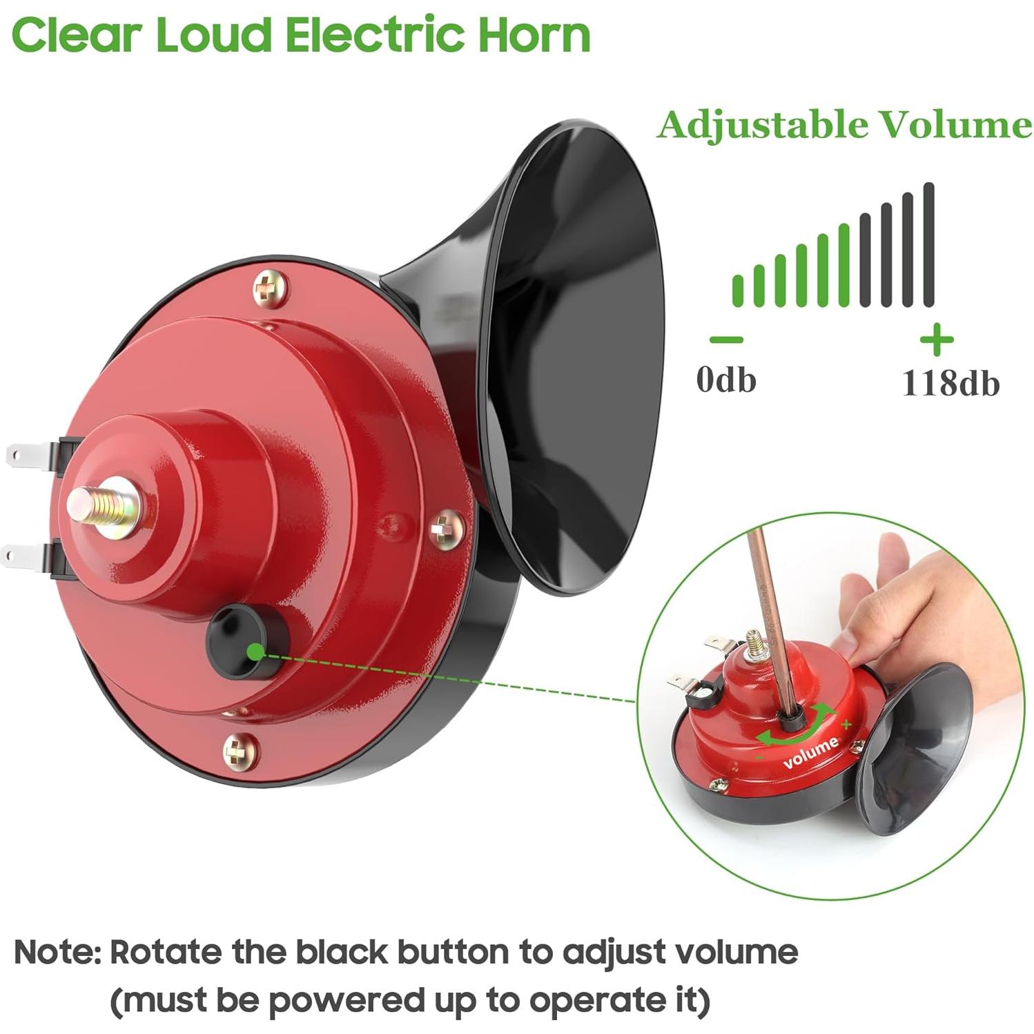 Kit de bocina eléctrica 12V 10L0L para carrito de golf y UTV