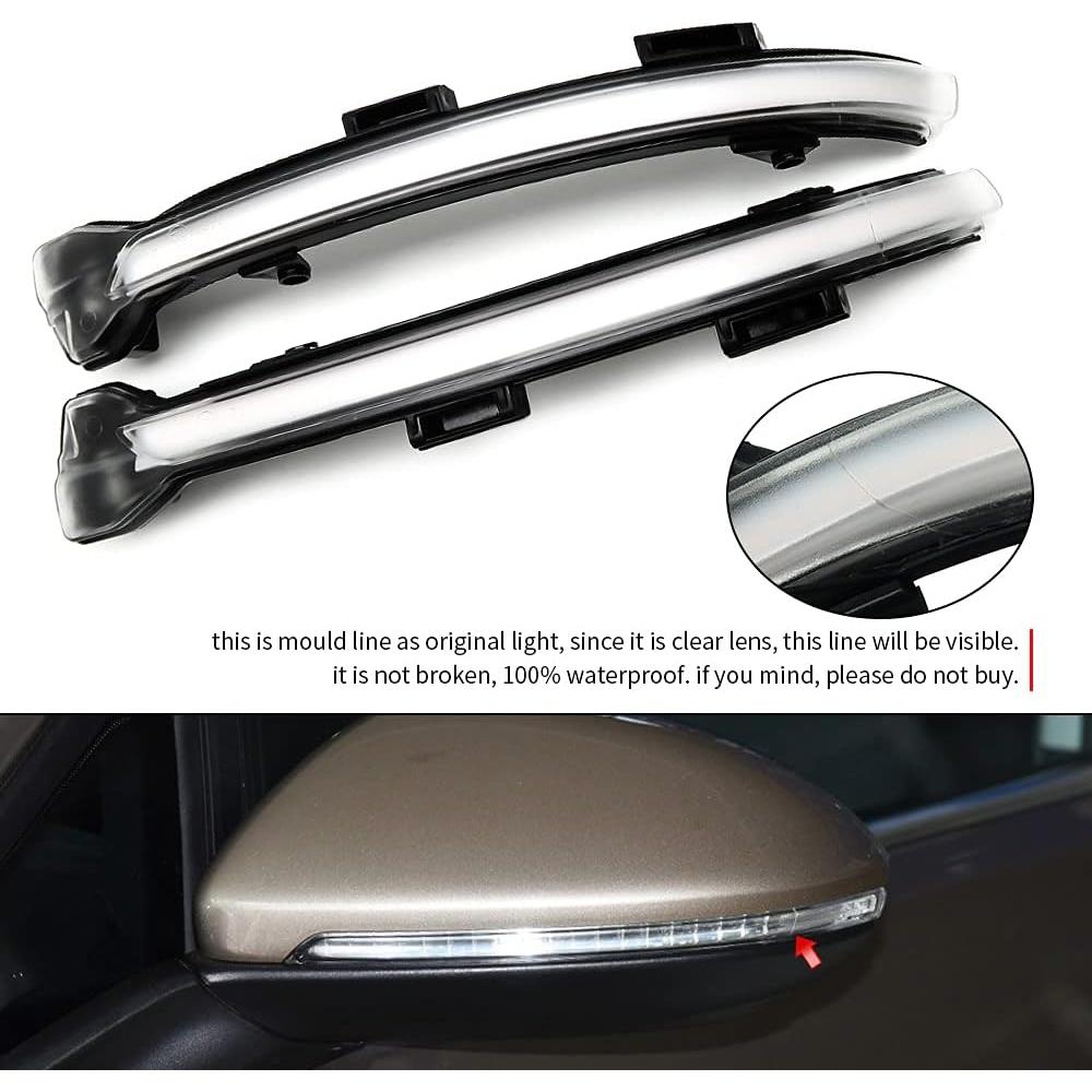 Luz de señal de giro LED dinámica CSSLYZL para Volkswagen Golf MK7 2015+