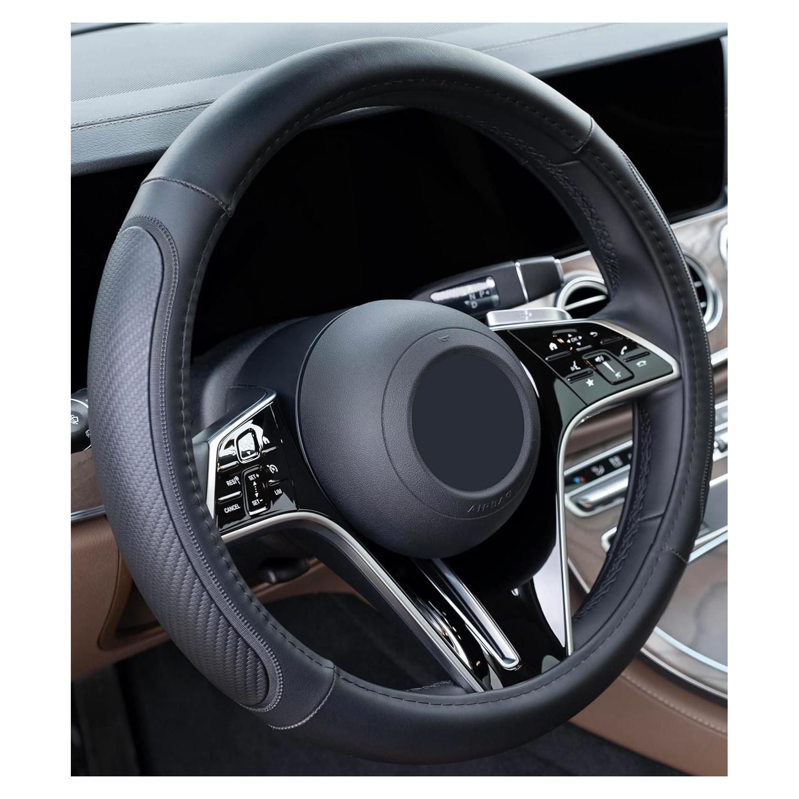 Cubierta de Volante Magnelex de Microfibra Negra 36.8-38.1 cm