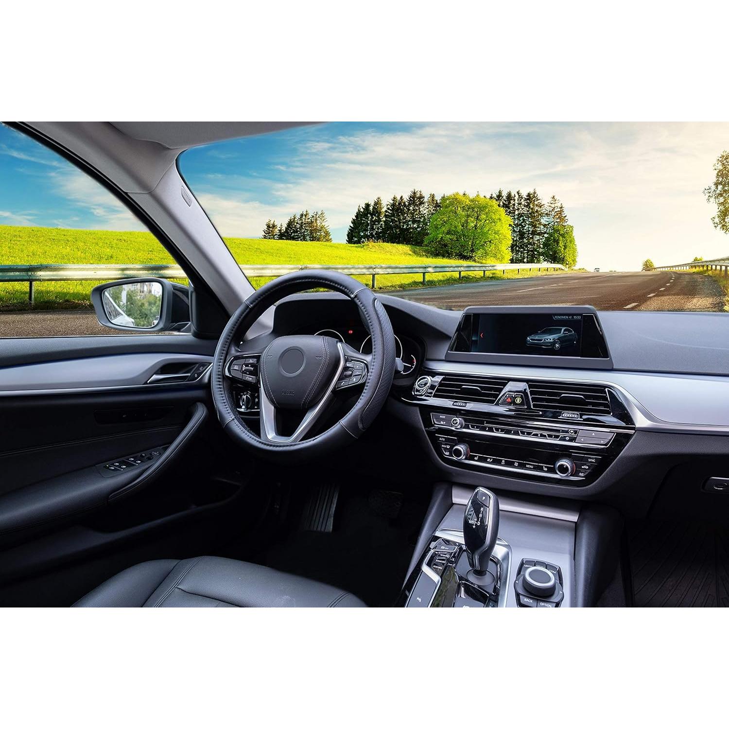 Cubierta de Volante Magnelex de Microfibra Negra 36.8-38.1 cm