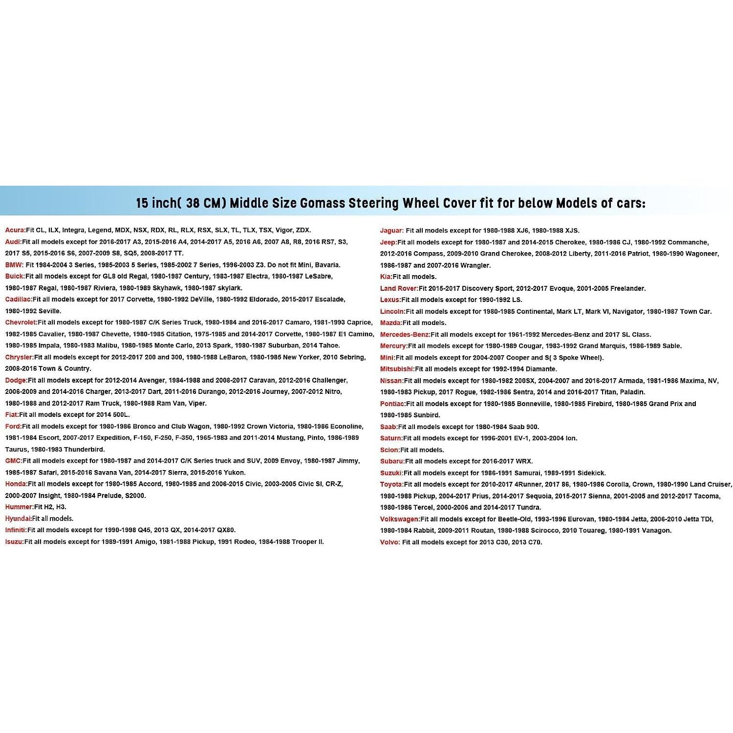 Cubierta de Volante de Coche Zlirfy cx9983 Cuero Transpirable