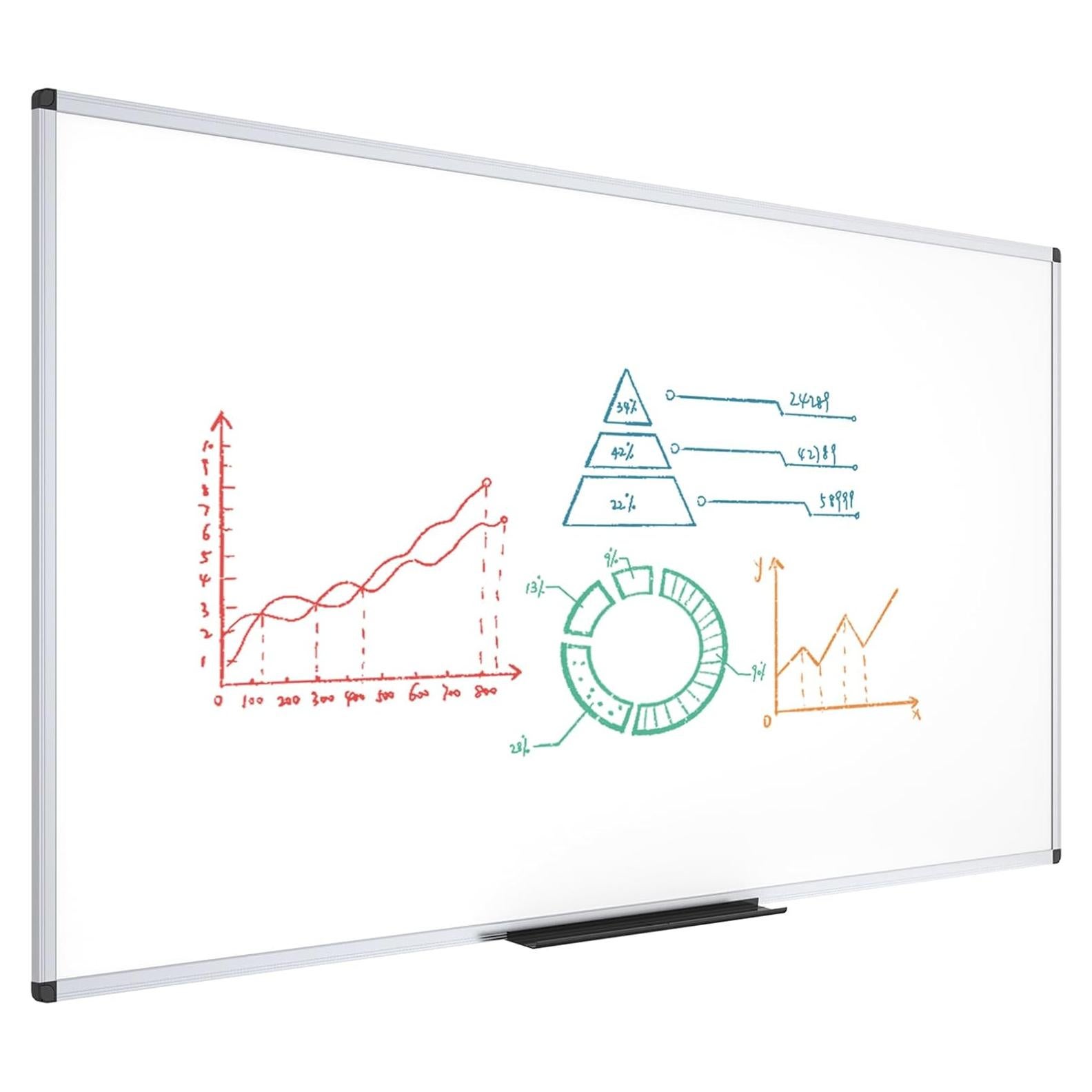 Pizarra Blanca Magnética VIZ-PRO 183x122 cm para Oficina y Escuela
