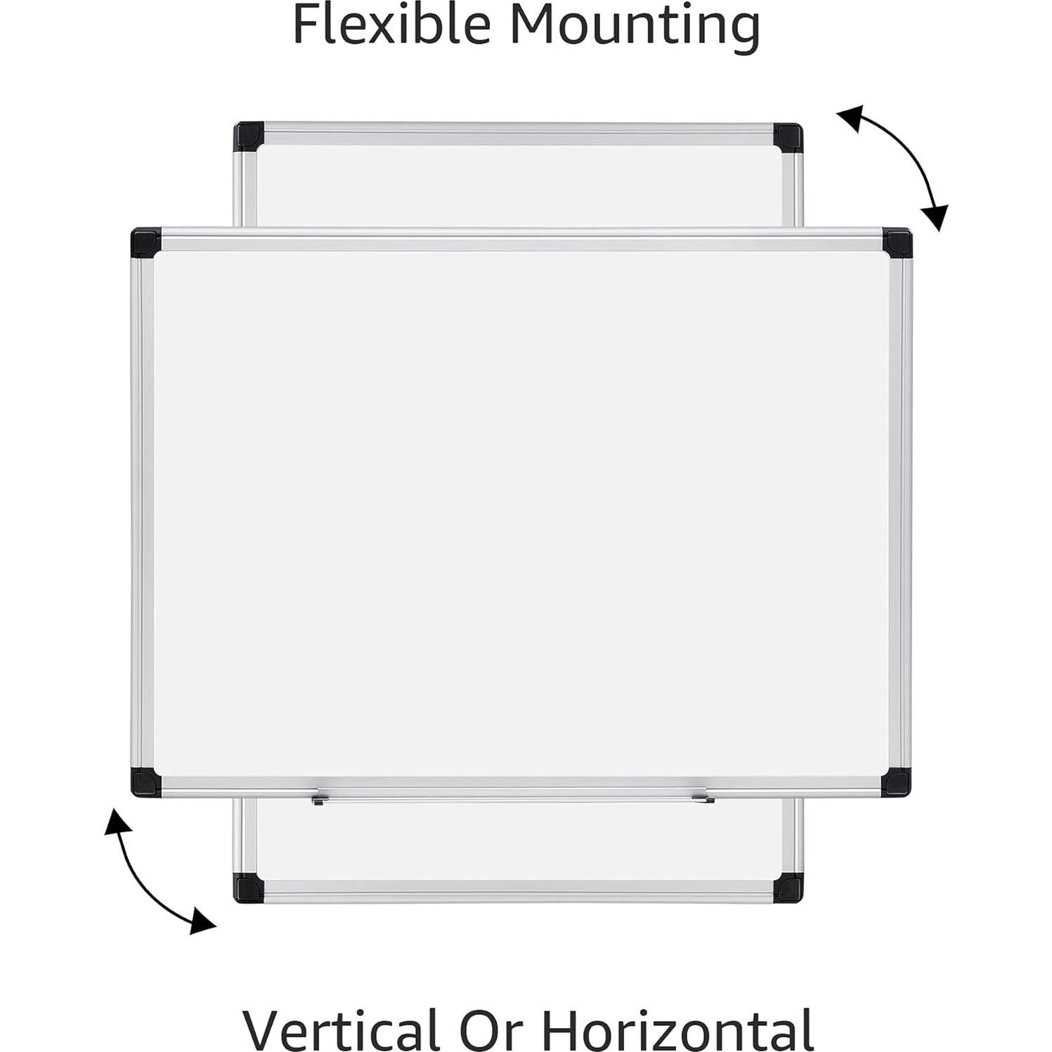 Pizarra Blanca Magnética Amazon Basics 61x46cm Aluminio Plata