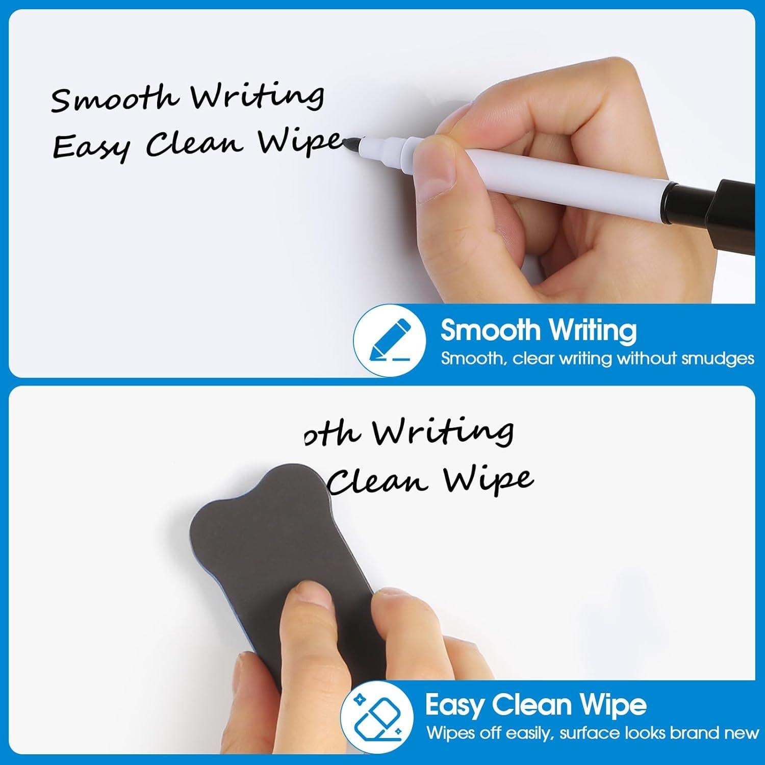 MaxGear Pizarra Blanca Magnética 30.5x20.3 cm con 5 Marcadores