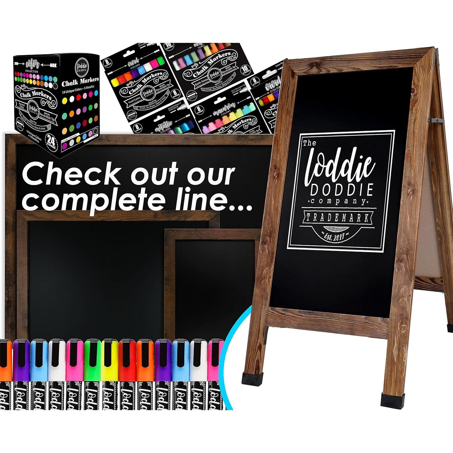 Tablero Blanco Magnético Loddie Doddie 61x91.4 cm con Marco Rústico