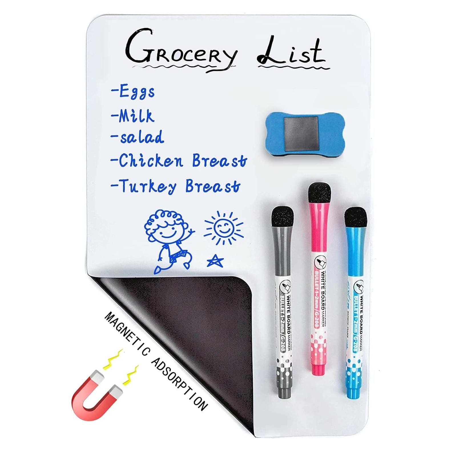 Tablero Magnético A4 JinHuiCheng 20x30 cm Autoadhesivo Blanco