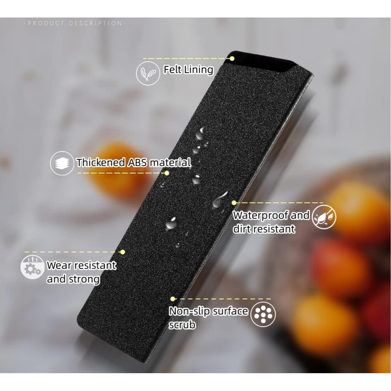 Cubiertas de cuchillo Senvitate 4 piezas ABS forradas fieltro