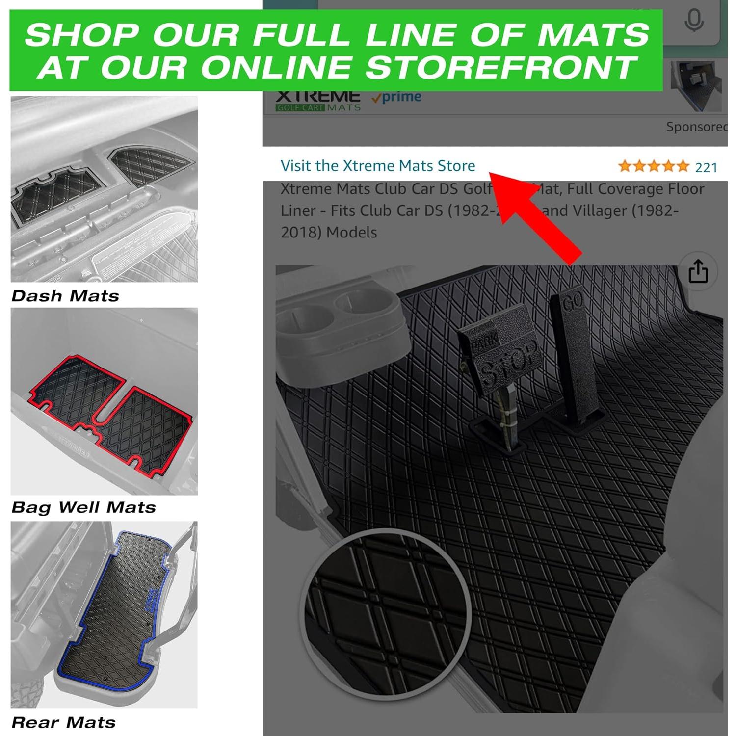 Tapetes para Carritos de Golf Xtreme Mats Club Car - Bisel Rojo