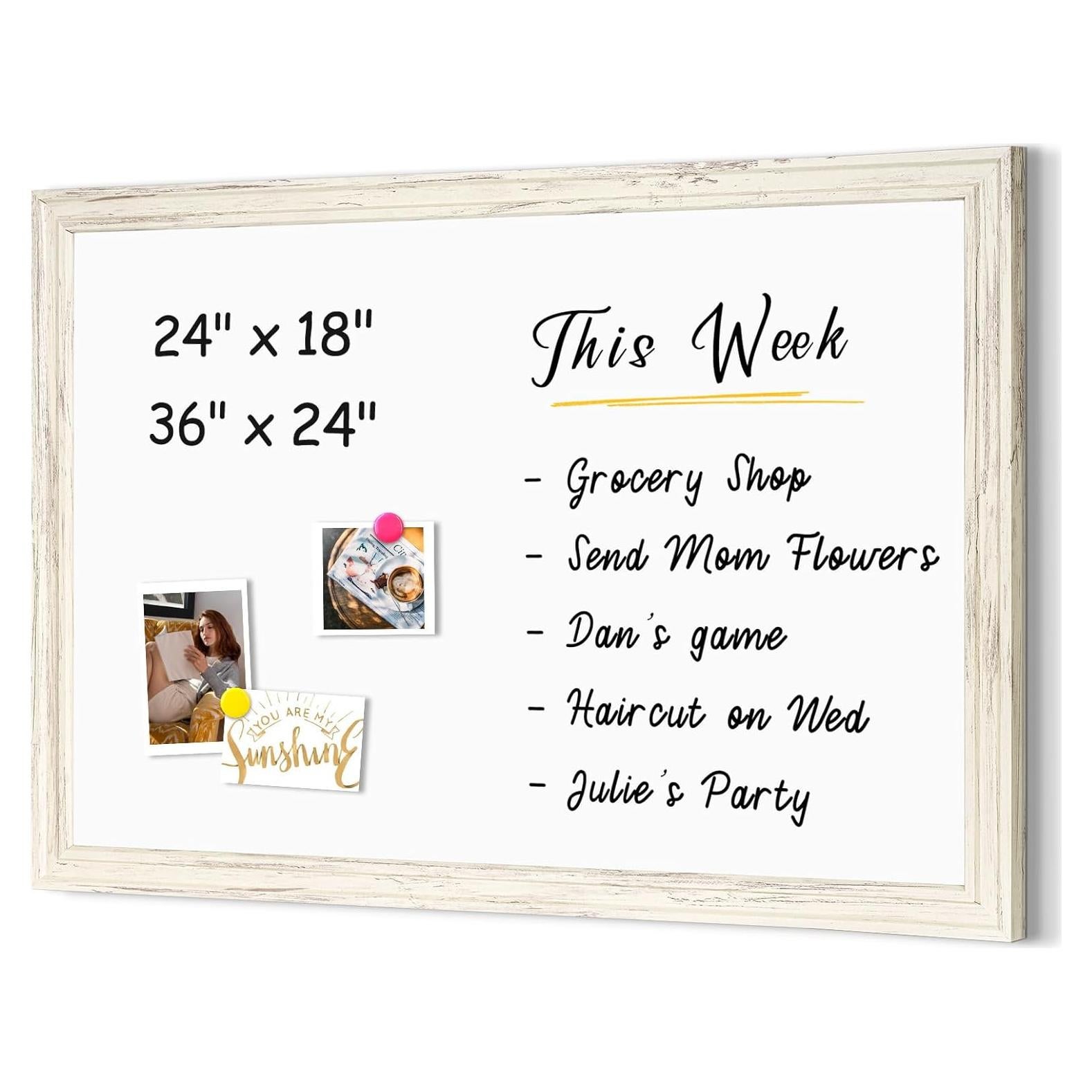 Pizarra magnética 4 THOUGHT 60.96 x 45.72 cm con marco madera