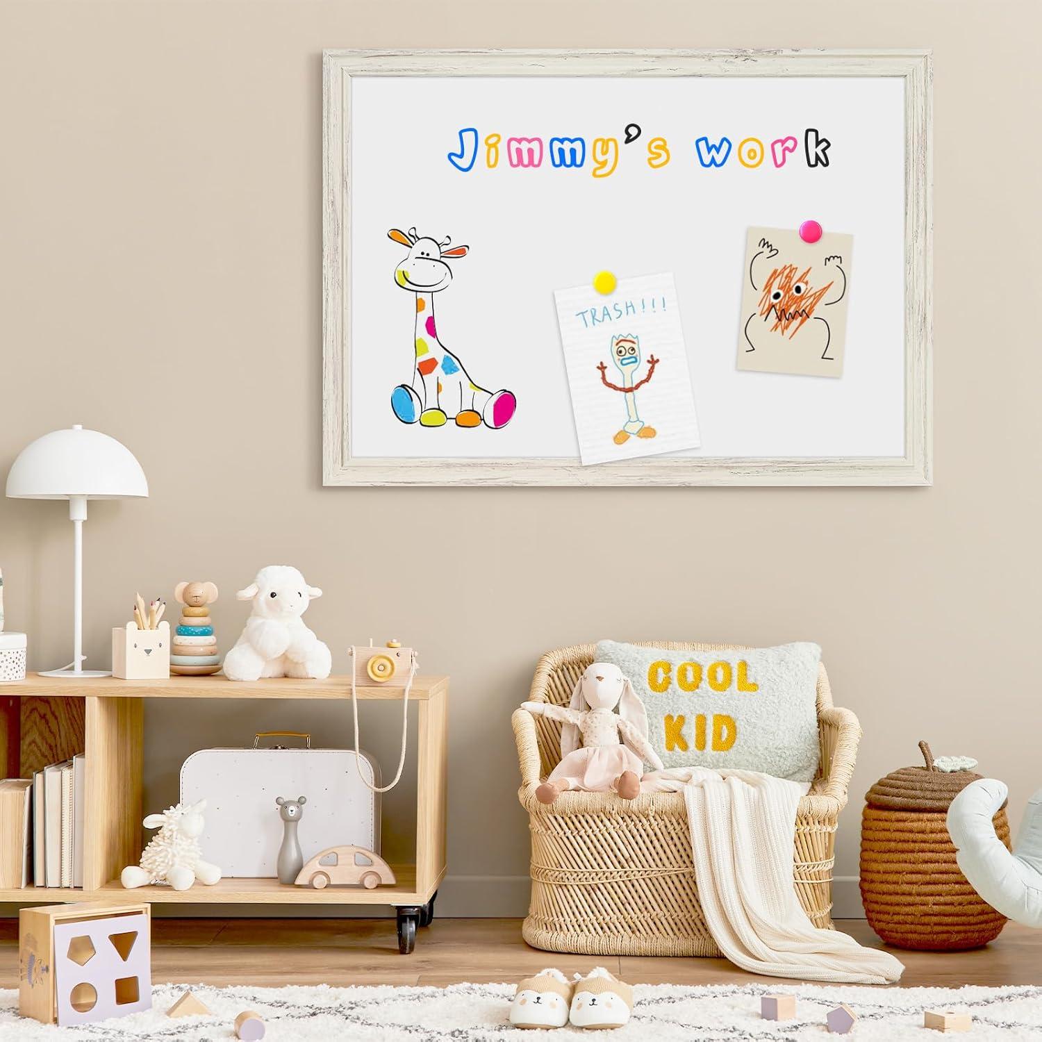 Pizarra magnética 4 THOUGHT 60.96 x 45.72 cm con marco madera