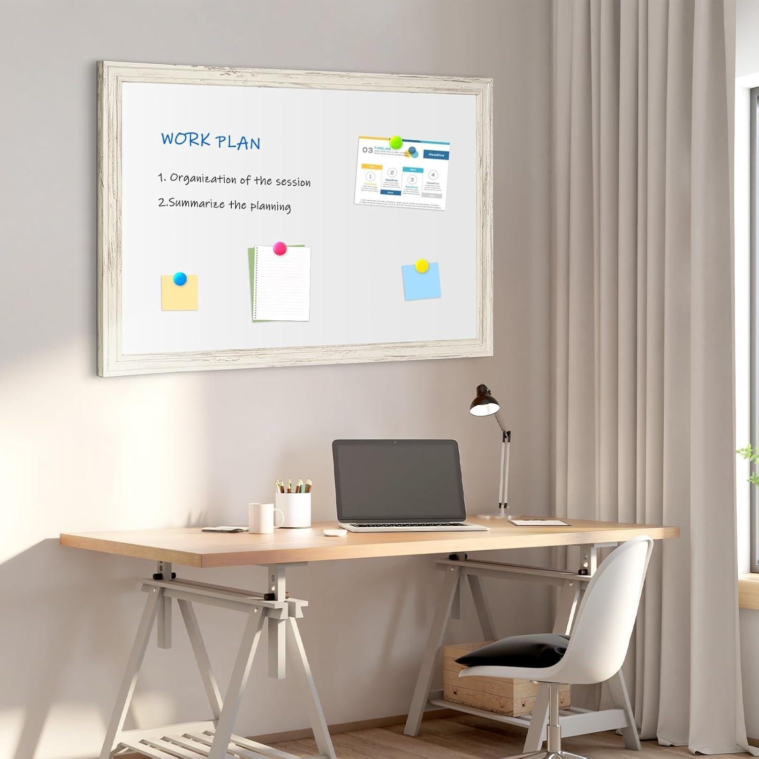 Pizarra magnética 4 THOUGHT 60.96 x 45.72 cm con marco madera