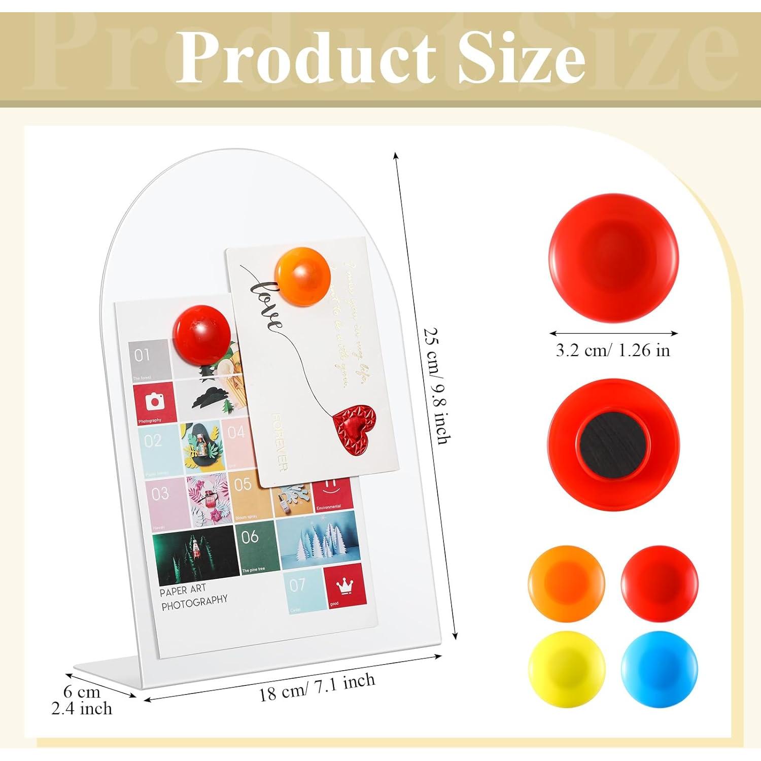 Tablero de Anuncios Magnético Shimeyao 2 Pcs Blanco 25x18 cm