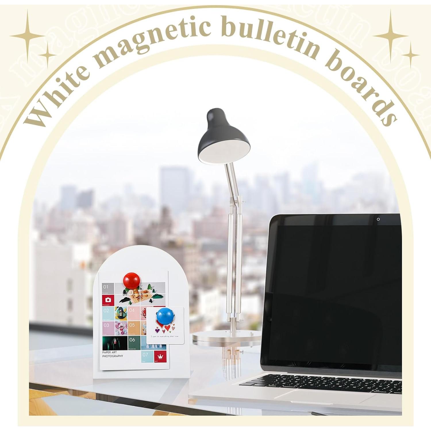 Tablero de Anuncios Magnético Shimeyao 2 Pcs Blanco 25x18 cm