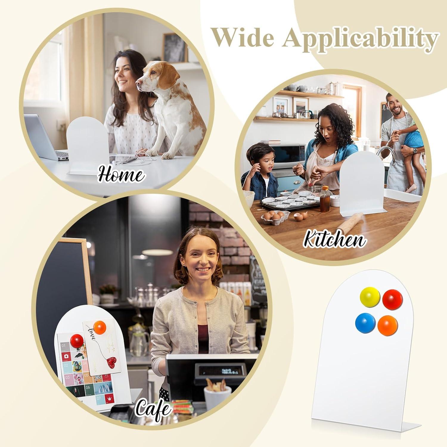 Tablero de Anuncios Magnético Shimeyao 2 Pcs Blanco 25x18 cm