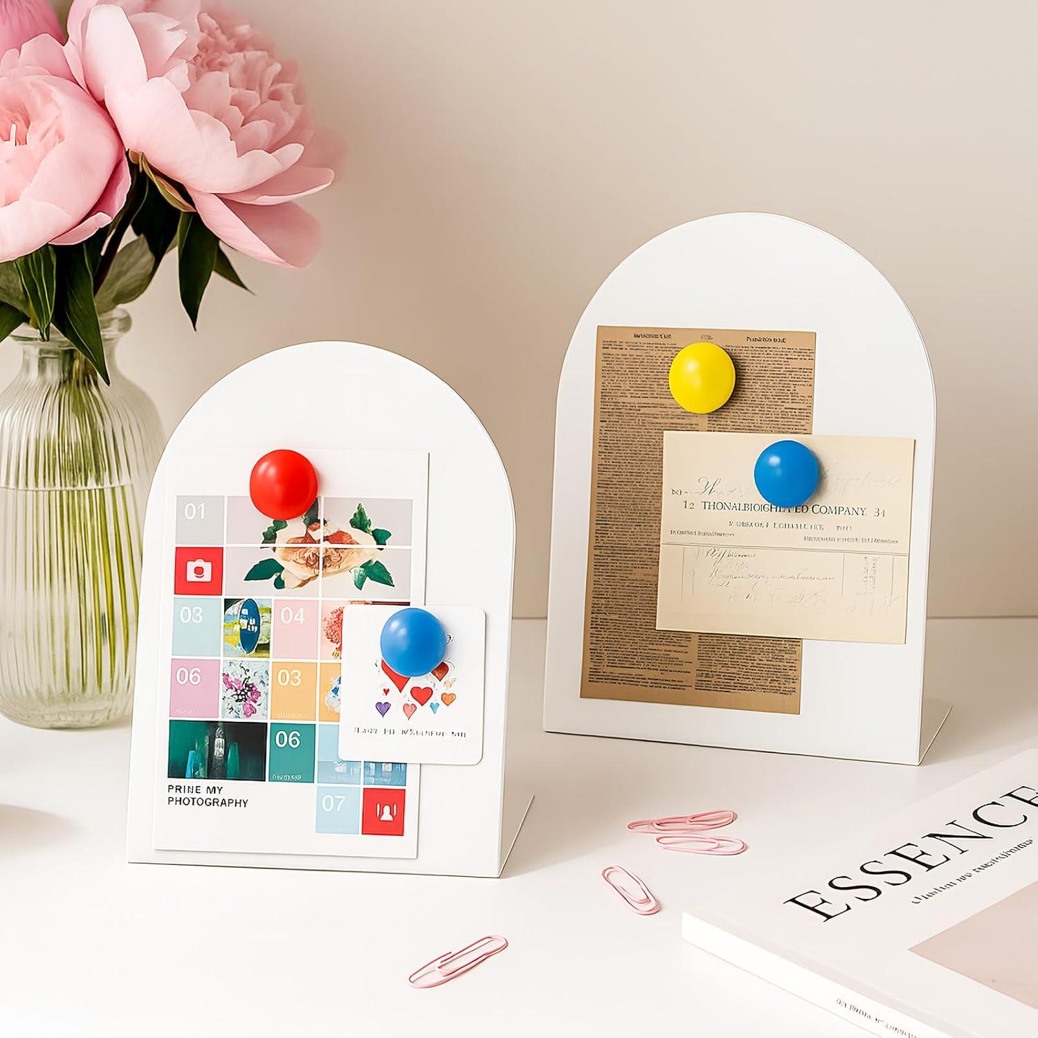 Tablero de Anuncios Magnético Shimeyao 2 Pcs Blanco 25x18 cm