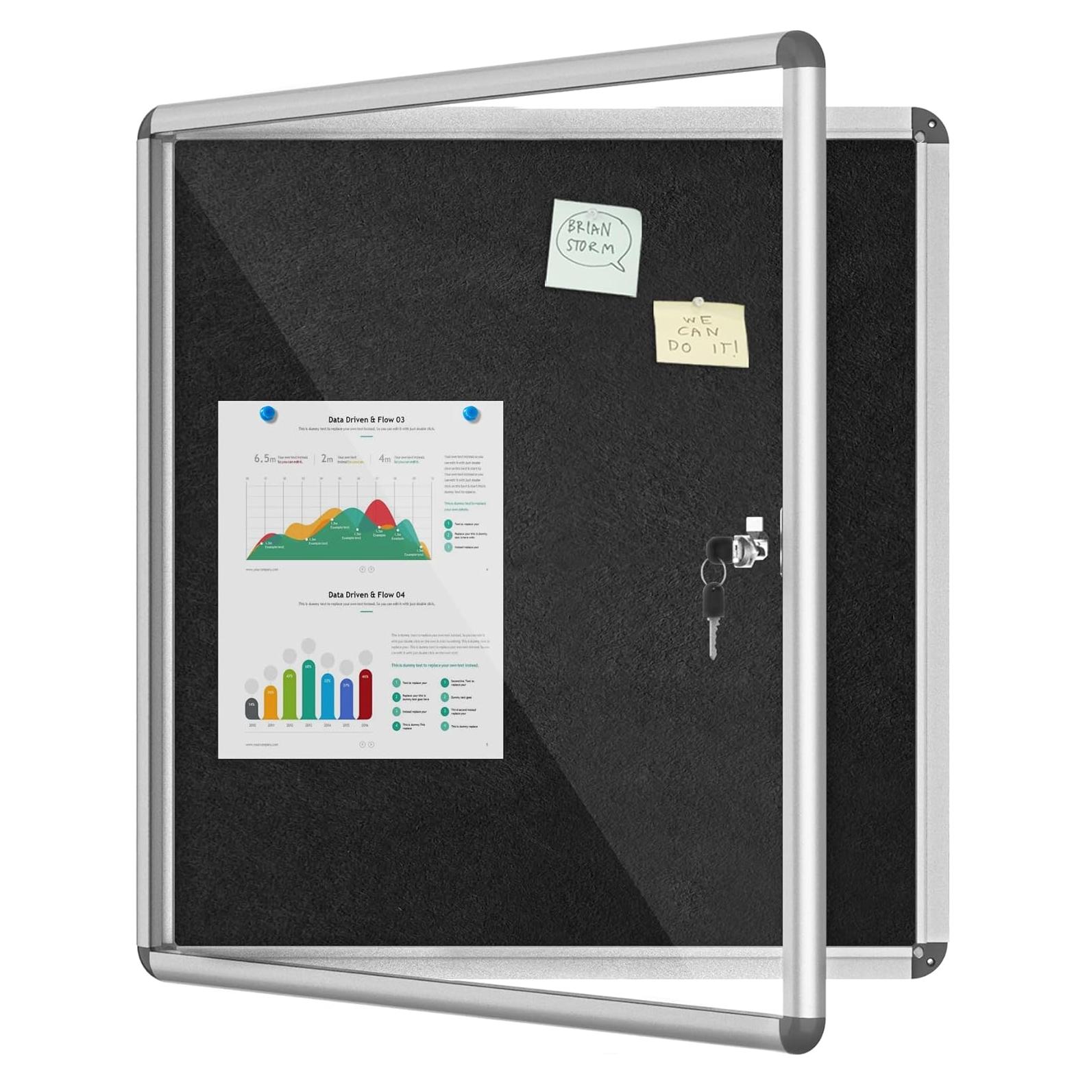 Tablero de Anuncios Cerrado Mifuro 71x66 cm con Cerradura